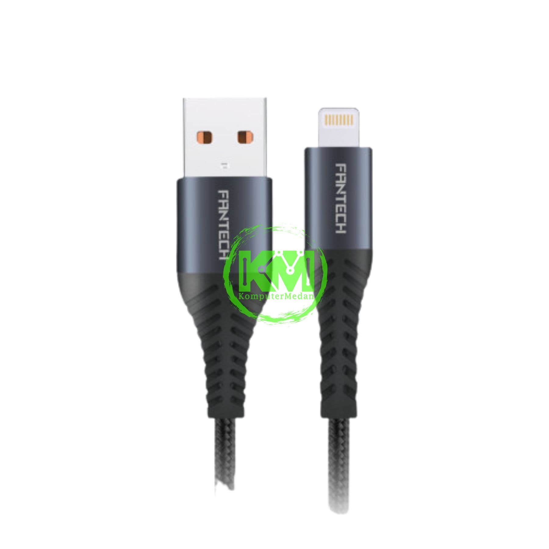FANTECH DURALINK DL2 SERIES CABLE, DL2AL (A-to-L) BRAIDED CABLE + ALUMINIUM SHELL, 2.4 AMPERE FAST CHARGING - Image 2