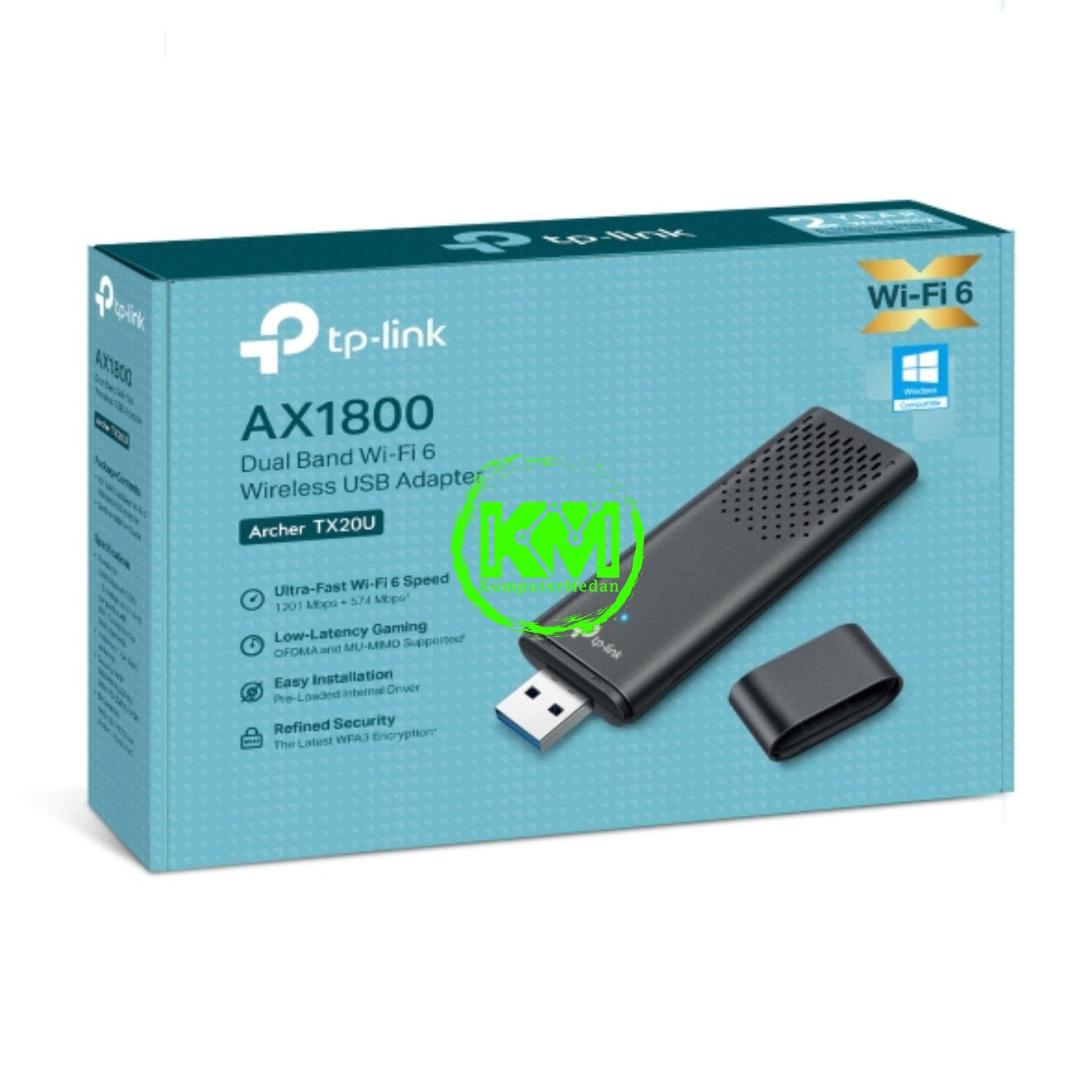 TP-LINK ARCHER TX20U AX1800 DUAL BAND WI-FI 6 WIRELESS USB ADAPTER - Image 6