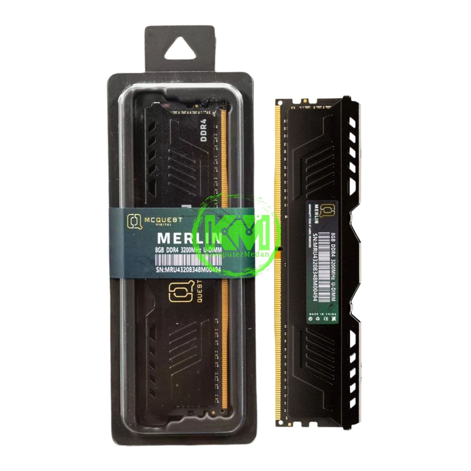 MCQUEST MERLIN DDR4 8GB 3200MHZ HEATSINK RAM