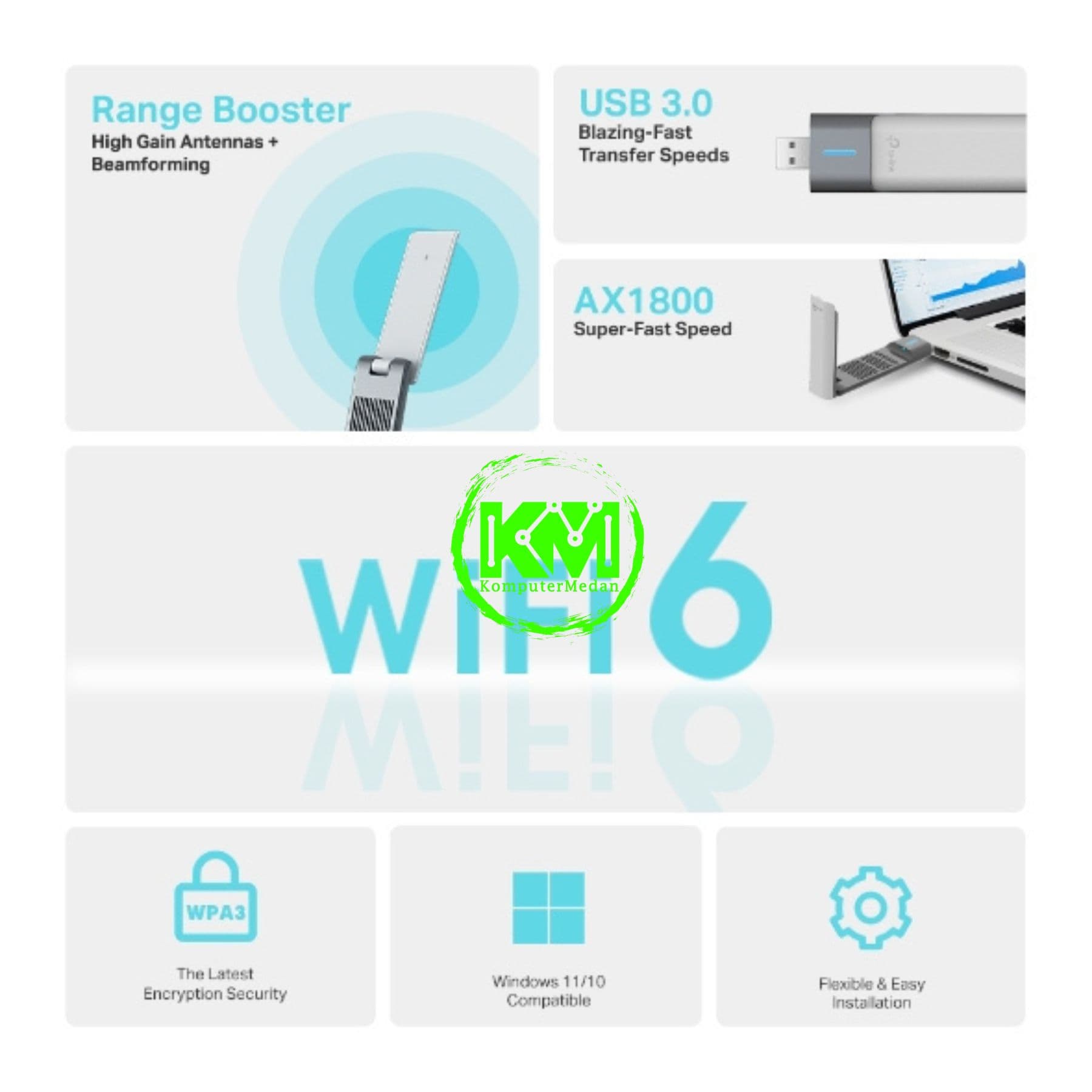 TP-LINK ARCHER TX20UH AX1800 HIGH GAIN WIRELESS USB ADAPTER - Image 3
