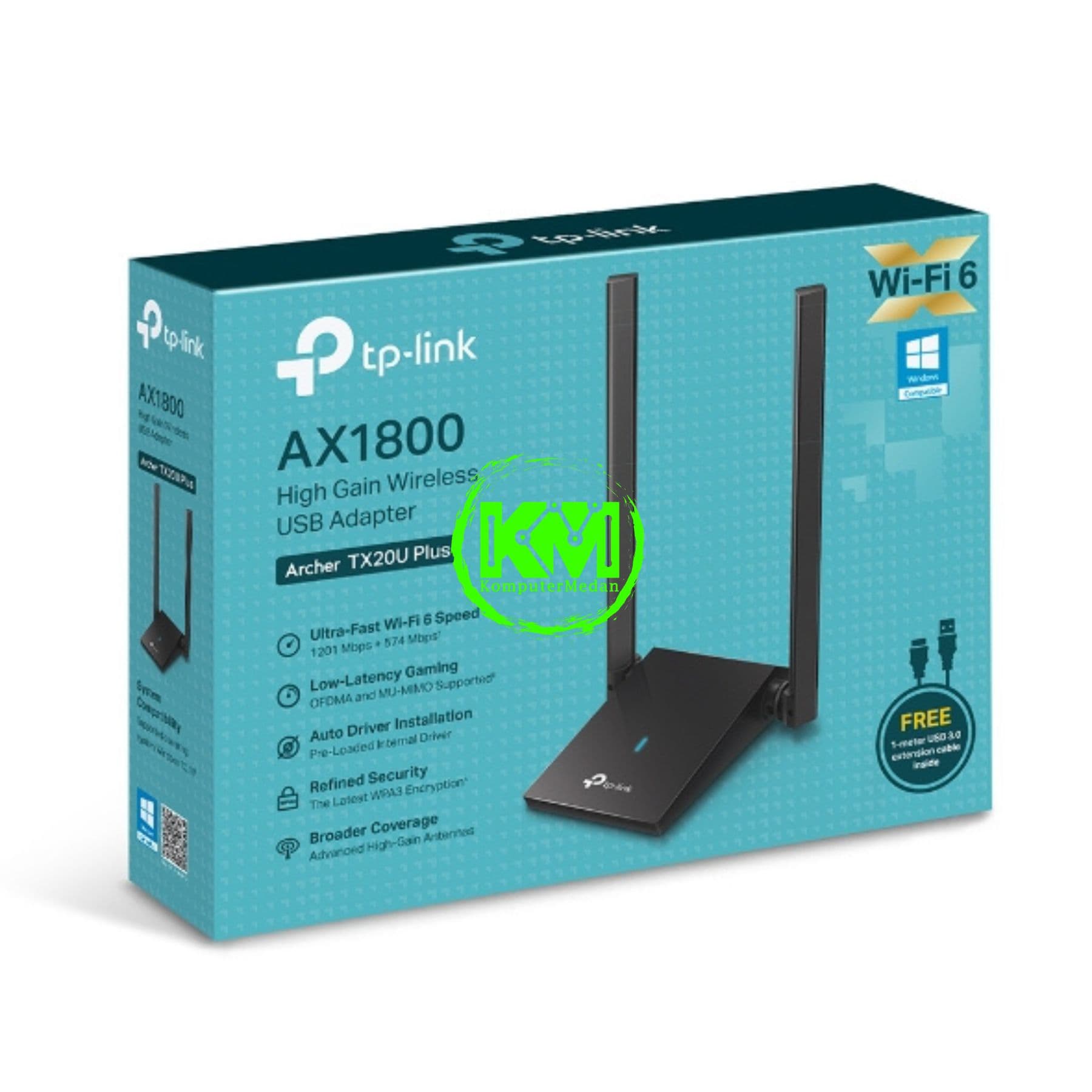 TP-LINK ARCHER TX20U Plus AX1800 DUAL ANTENNAS HIGH GAIN WIRELESS USB ADAPTER - Image 5