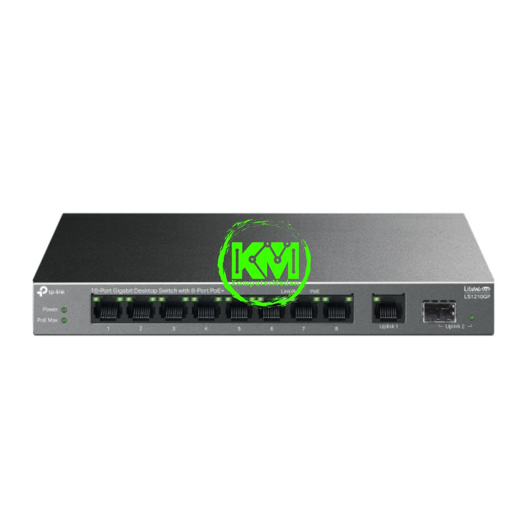TP-LINK LS1210GP 10-PORT GIGABIT DESKTOP SWITCH WITH 8-PORT POE+ - Image 1