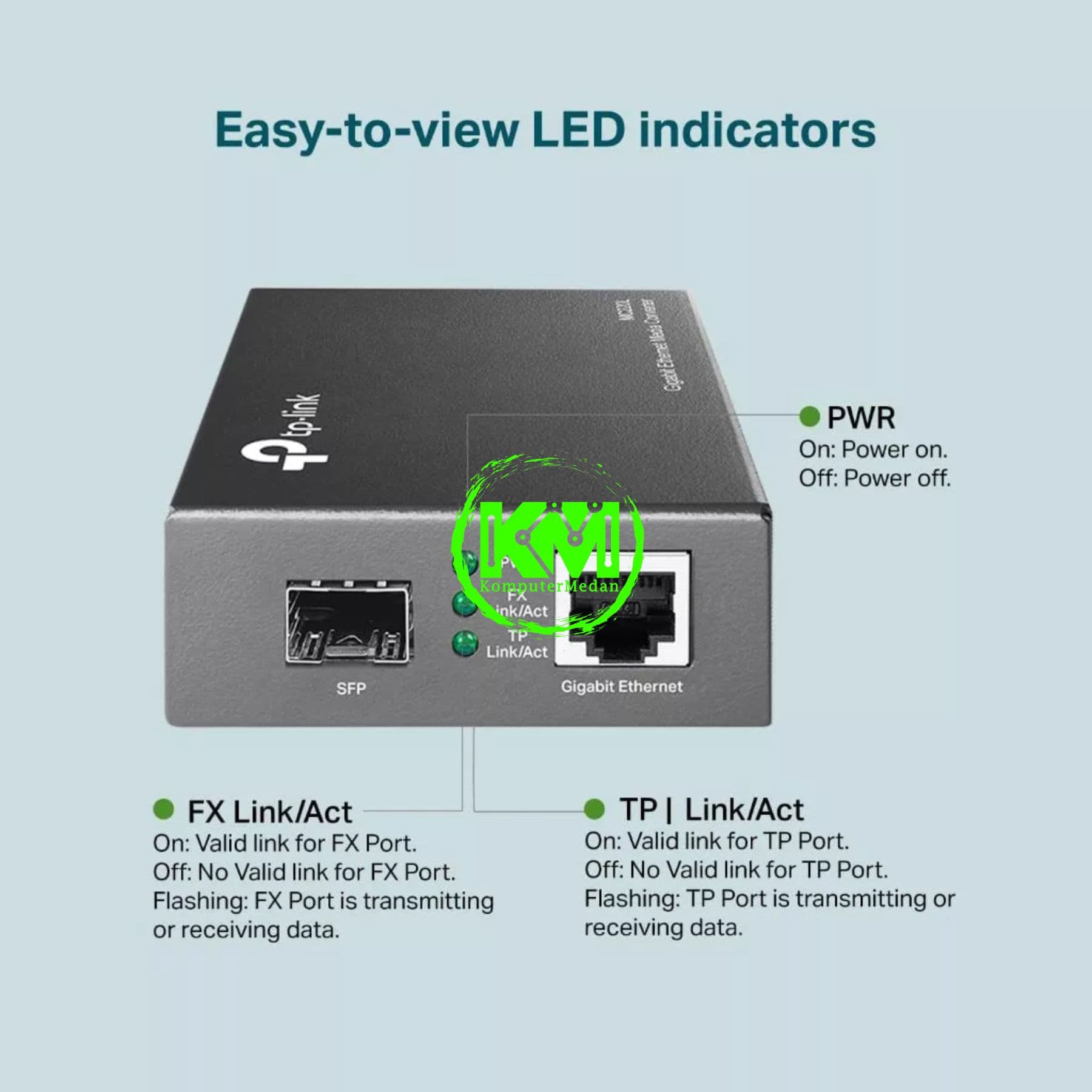 TP-LINK MC220L 1000MBPS SINGLE-MODE LC FIBER CONVERTER - Image 2
