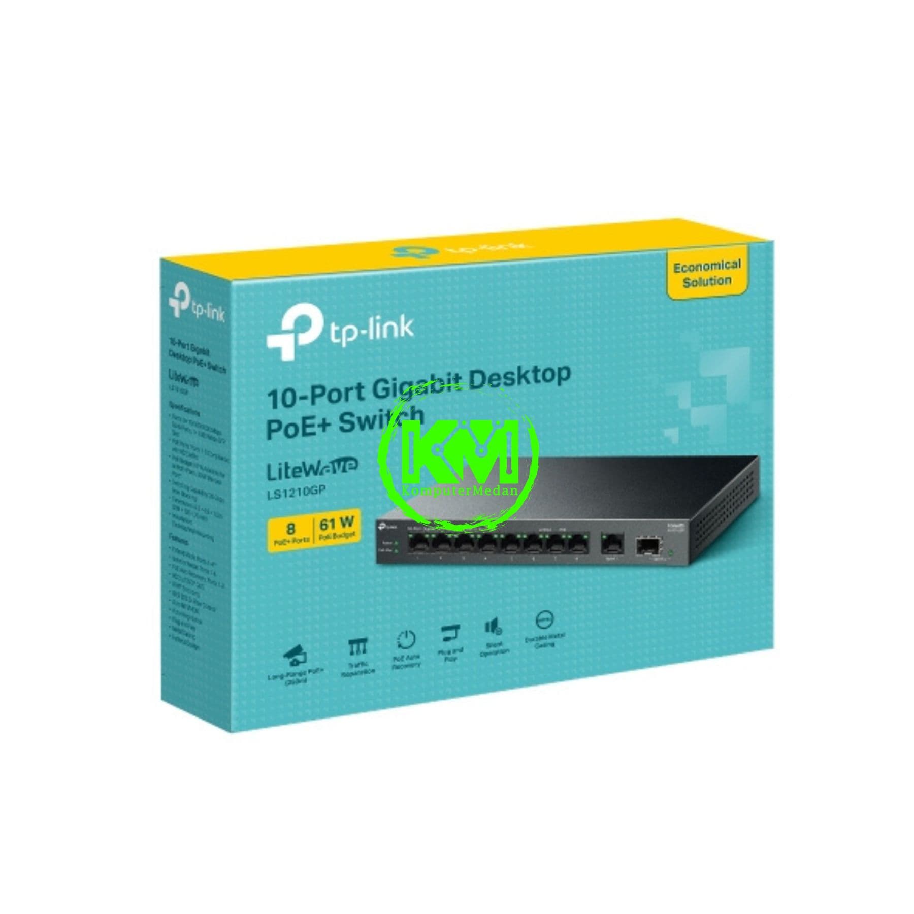 TP-LINK LS1210GP 10-PORT GIGABIT DESKTOP SWITCH WITH 8-PORT POE+ - Image 4