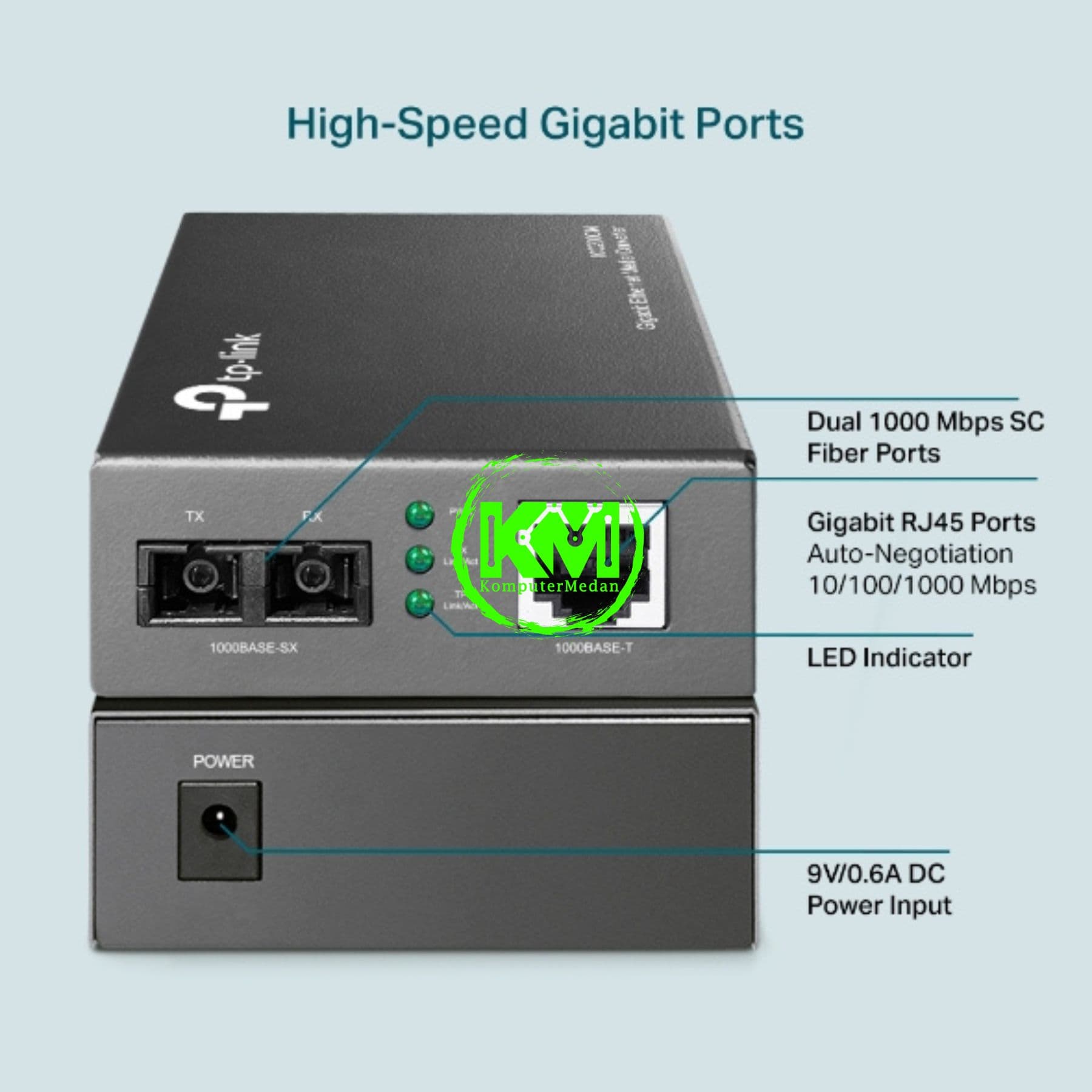 TP-LINK MC200CM 1000MBPS MULTI-MODE SC FIBER CONVERTER - Image 3