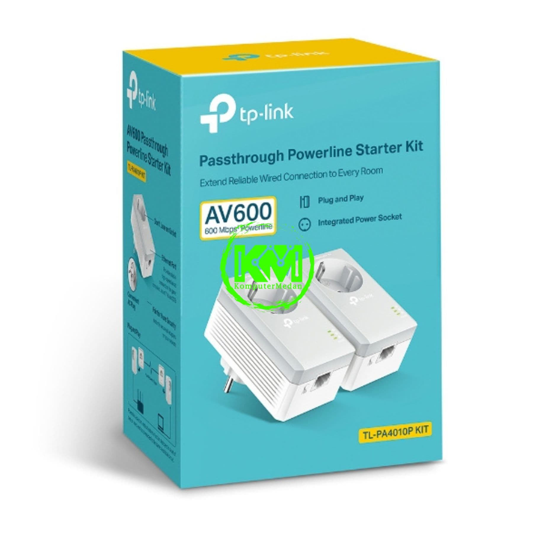 TP-LINK TL-PA4010P KIT AV500 POWERLINE ADAPTER WITH AC PASS THROUGH STARTER KIT - Image 5