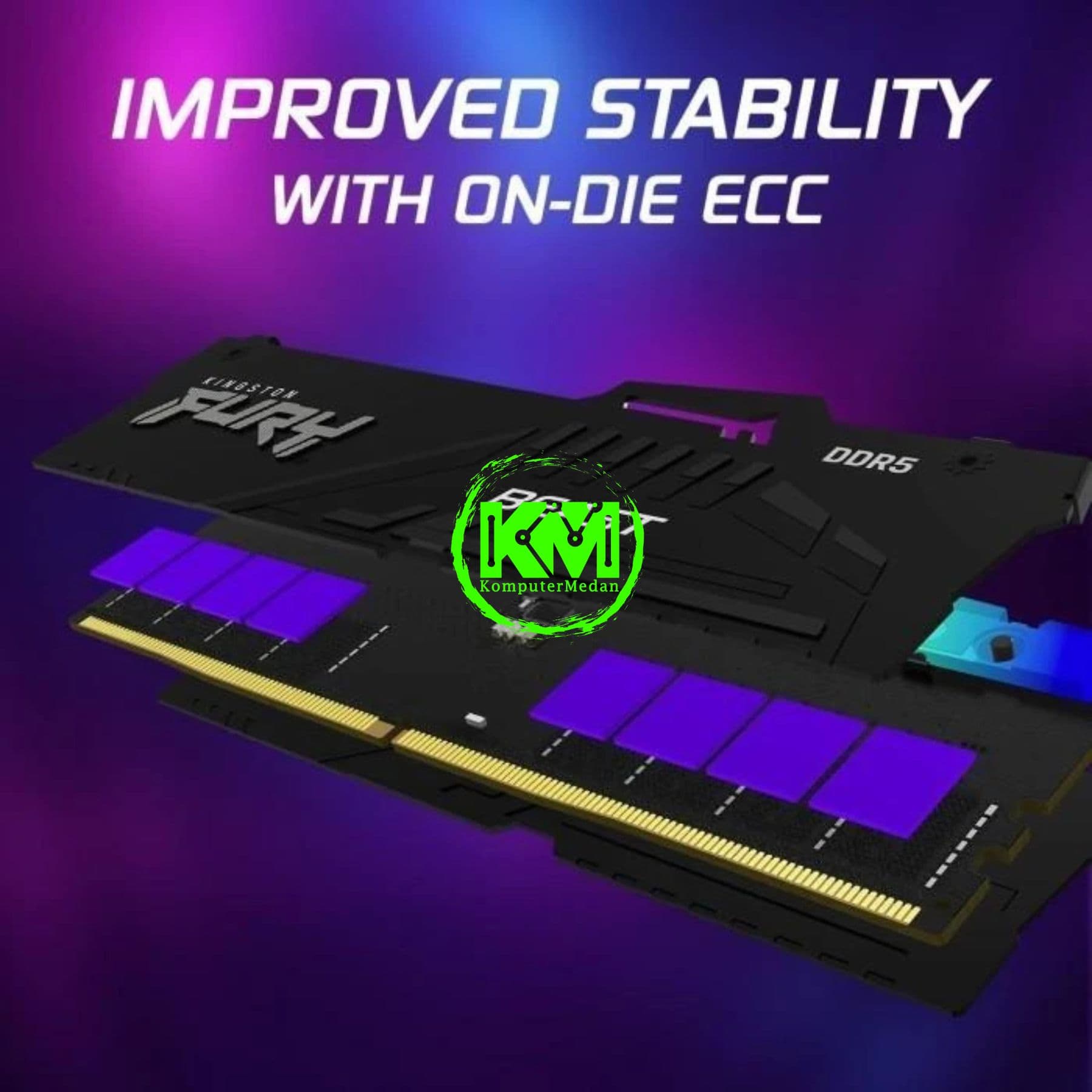 KINGSTON FURY BEAST RGB DDR5 2x32GB 6000MHZ AMD EXPO (KF560C36BBEAK2-64) - Image 2