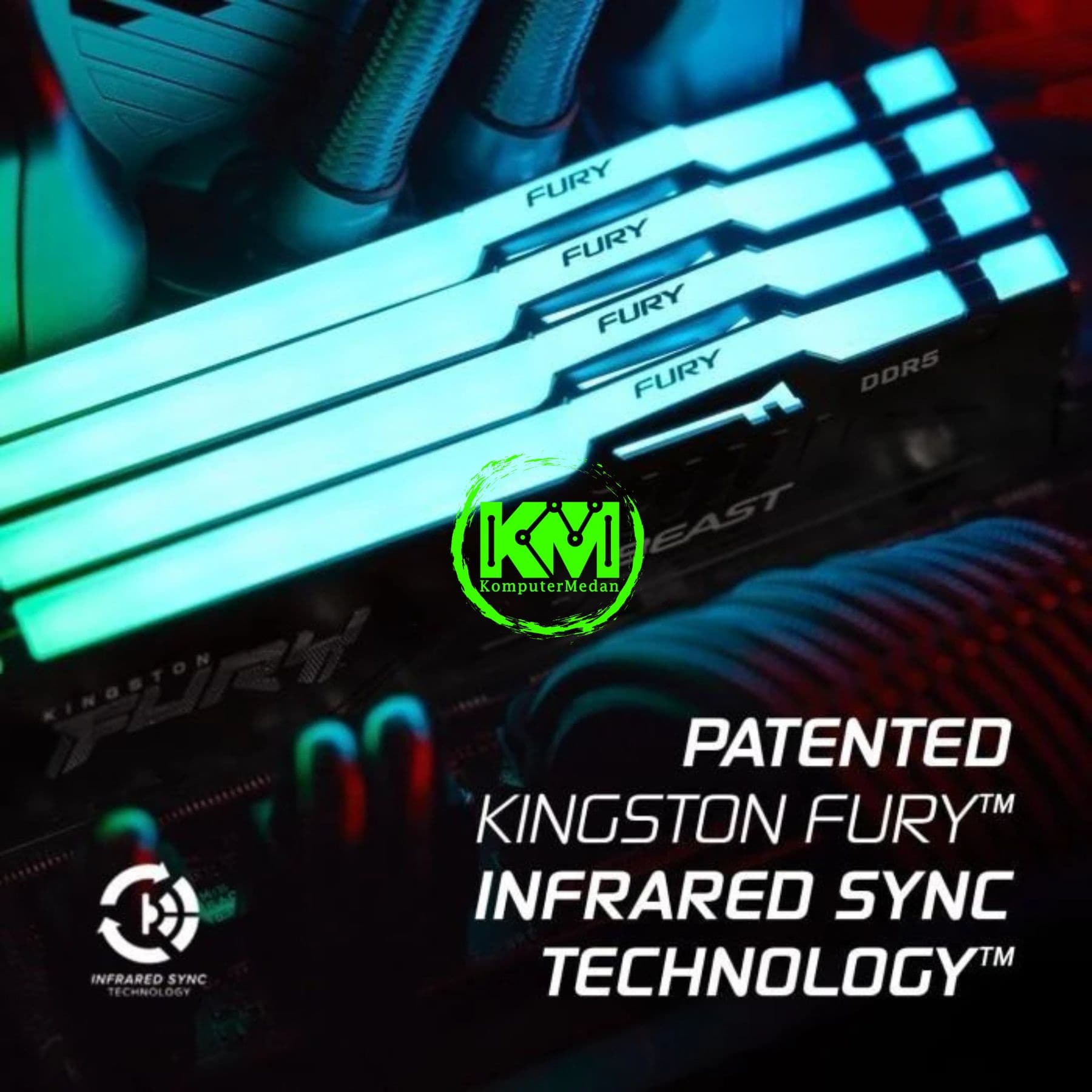 KINGSTON FURY BEAST RGB DDR5 2x32GB 6000MHZ AMD EXPO (KF560C36BBEAK2-64) - Image 4