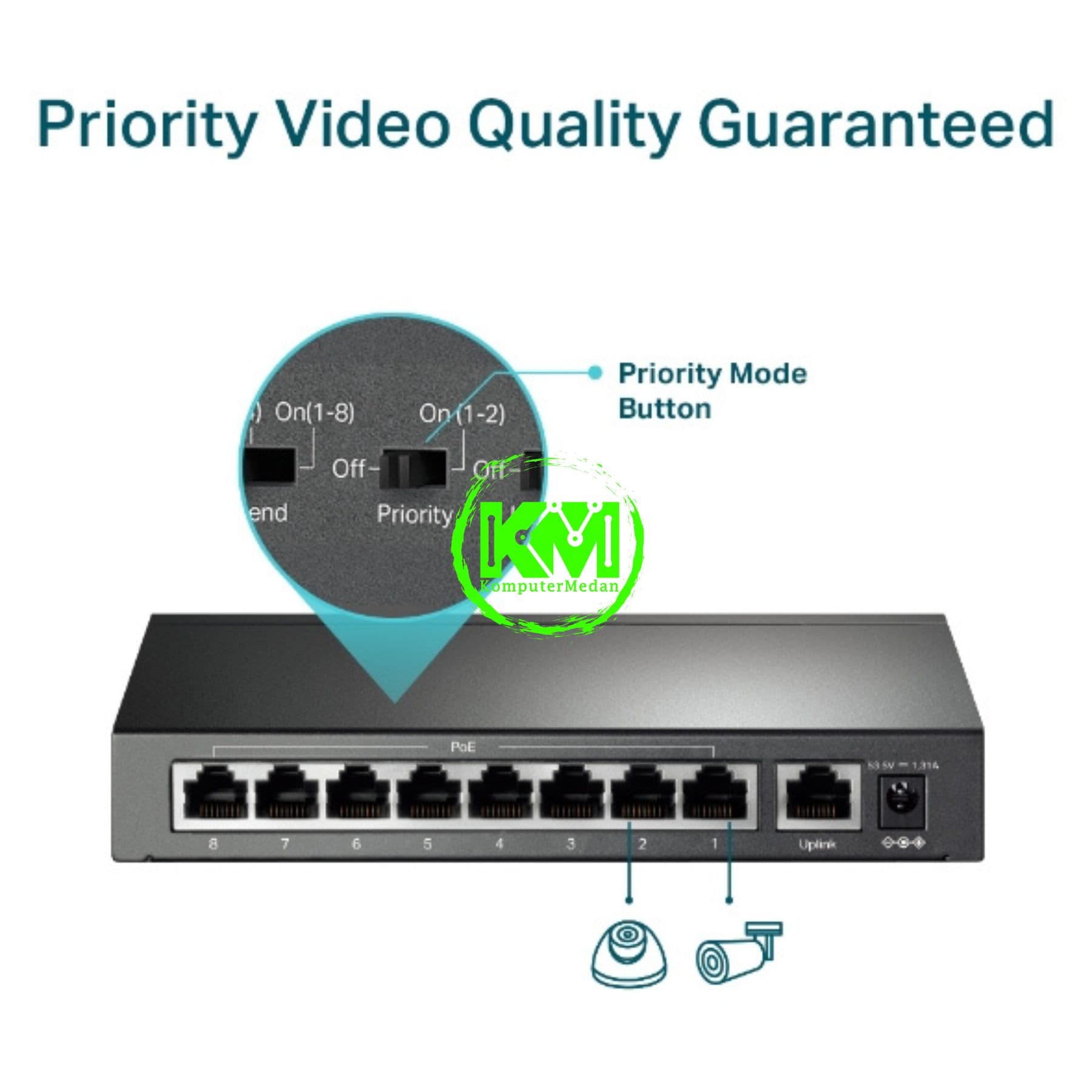 TP-LINK TL-SF1009P 9-PORT 10/100MBPS DESKTOP SWITCH WITH 8-PORT POE+ - Image 7