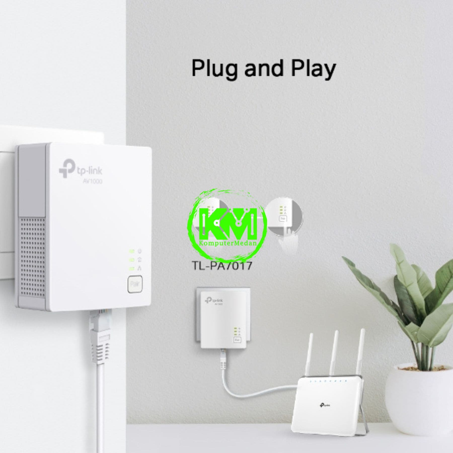 TP-LINK TL-PA7017 KIT(EU) AV1000 GIGABIT POWERLINE STARTER KIT - Image 6