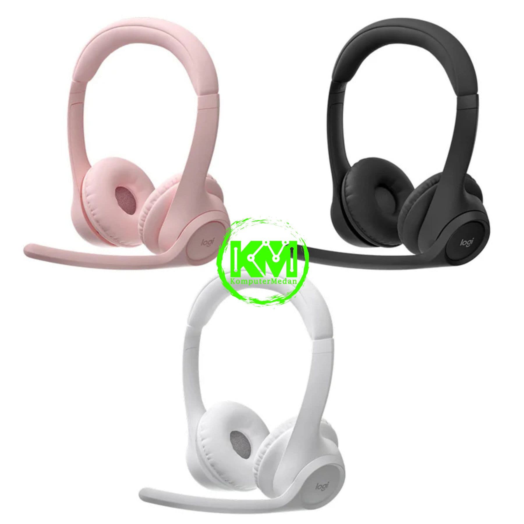 LOGITECH ZONE 300 WIRELESS HEADSET (BLACK,WHITE,ROSE) - Image 1