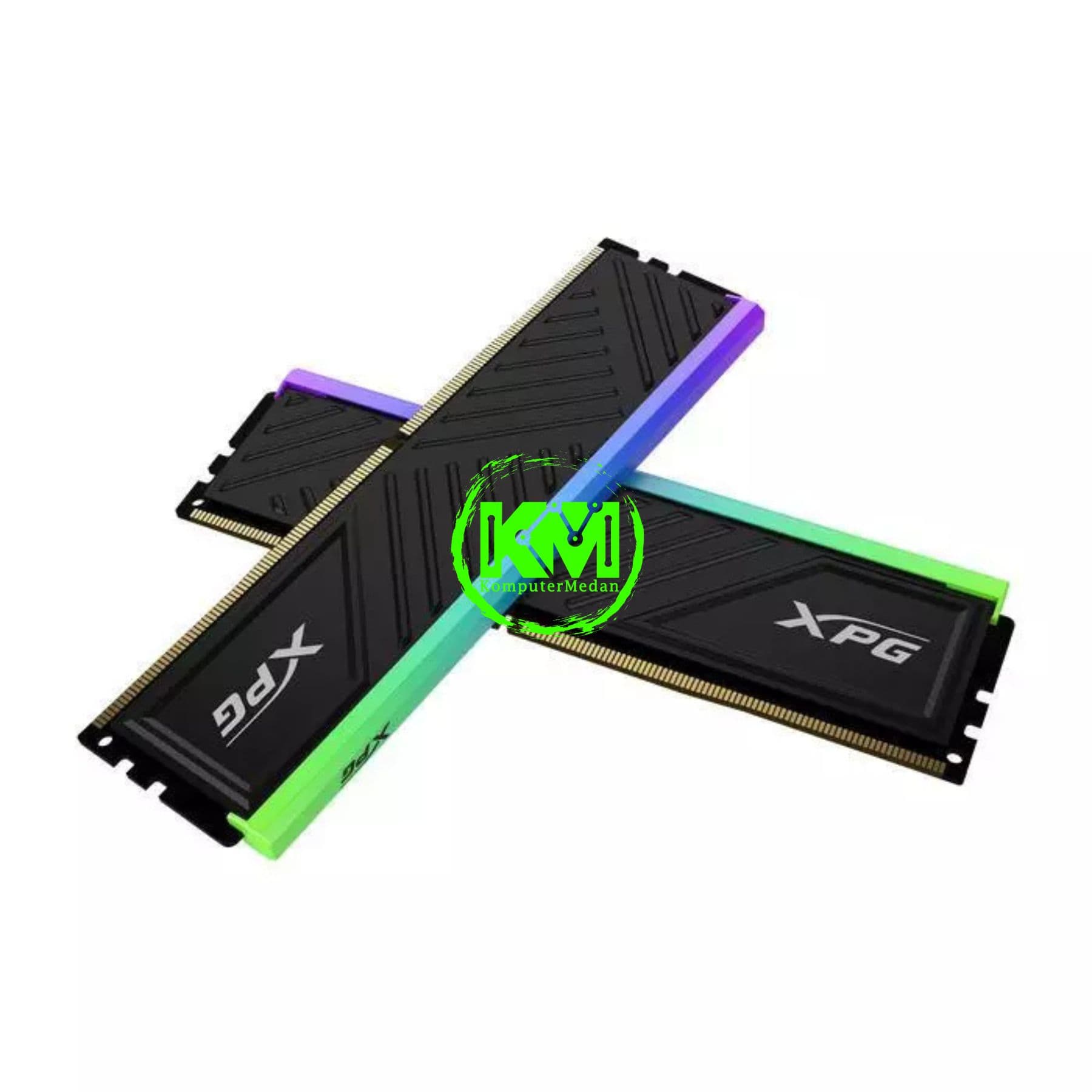 ADATA XPG RAM LONGDIMM DDR4 32GB (16GBX2) 3200MHZ SPECTRIX D35G RGB BLACK - Image 1