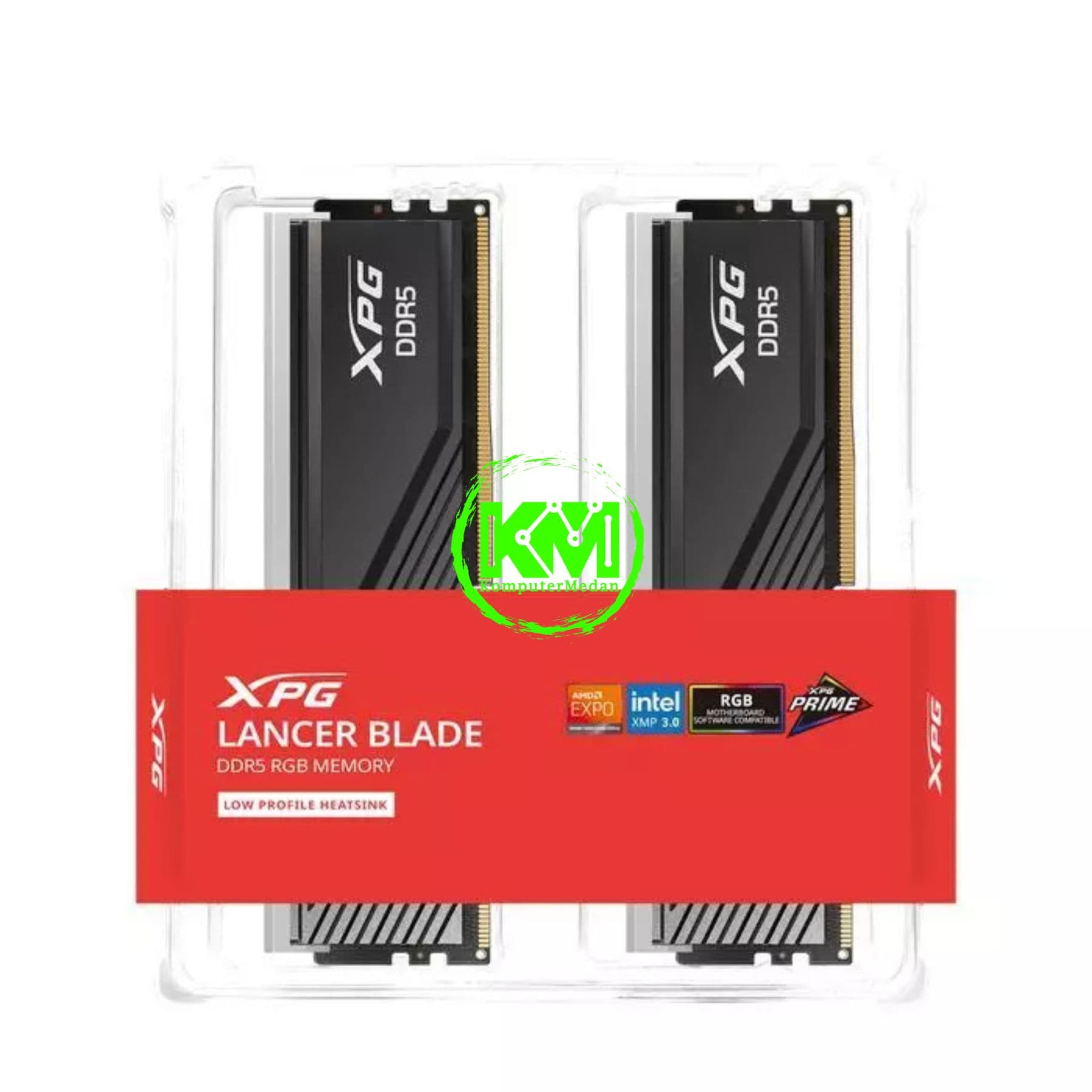 ADATA XPG RAM LONGDIMM DDR5 16GB (8GBX2) 5600MHZ LANCER BLADE RGB BLACK - Image 3