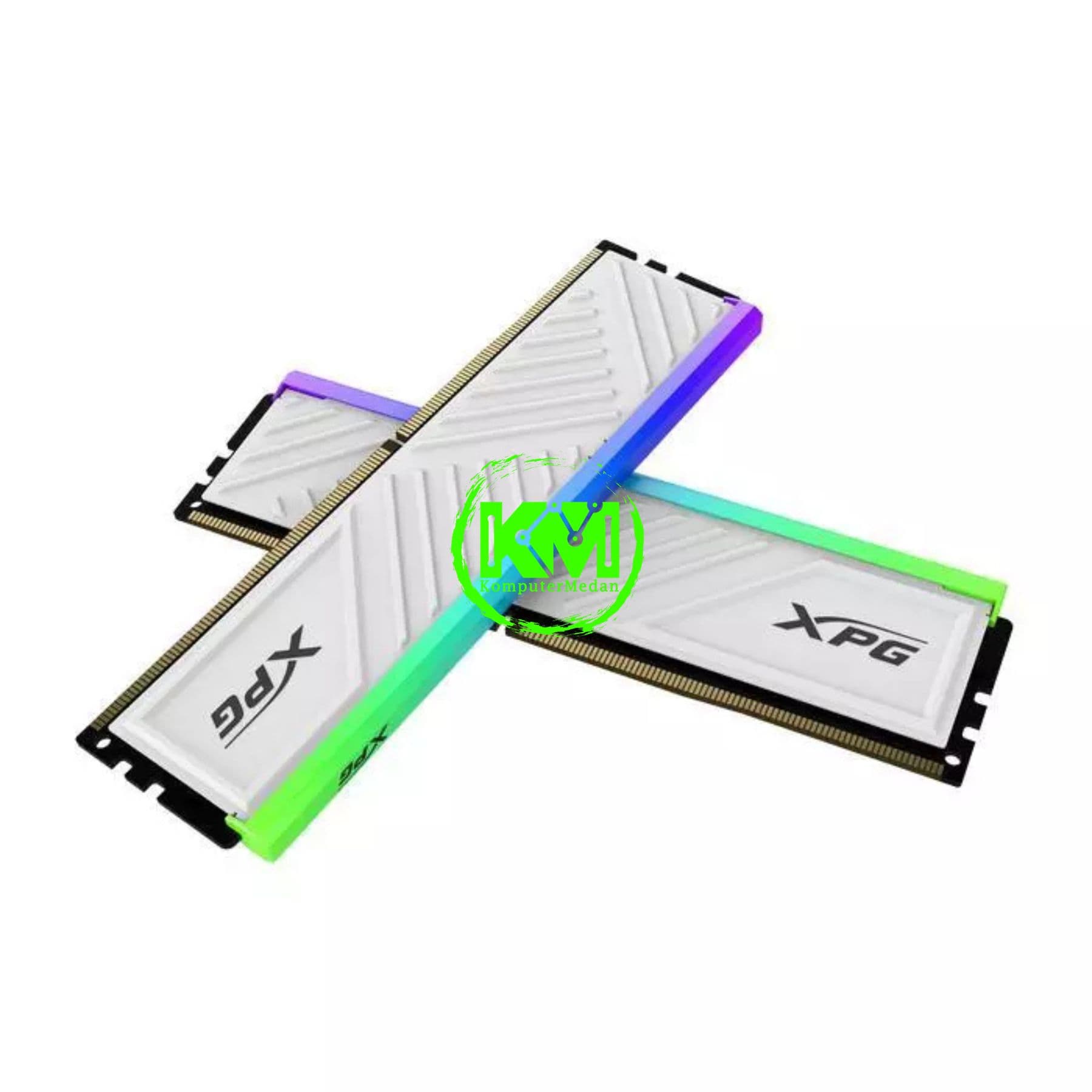 ADATA XPG RAM LONGDIMM DDR4 32GB (16GBX2) 3200MHZ SPECTRIX D35G RGB WHITE - Image 1