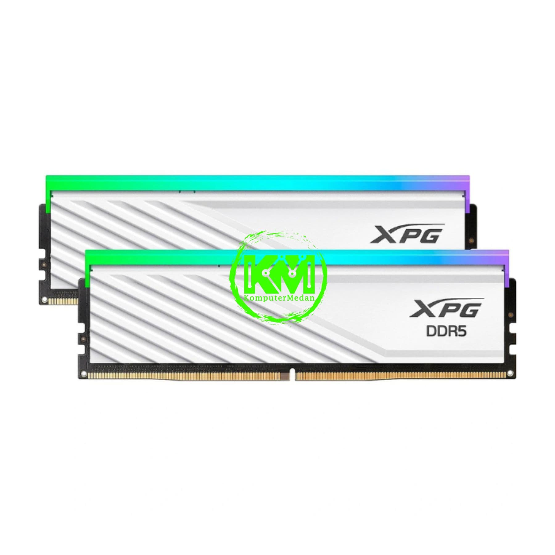 ADATA XPG RAM LONGDIMM DDR5 16GB (8GBX2) 5600MHZ LANCER BLADE RGB WHITE - Image 1