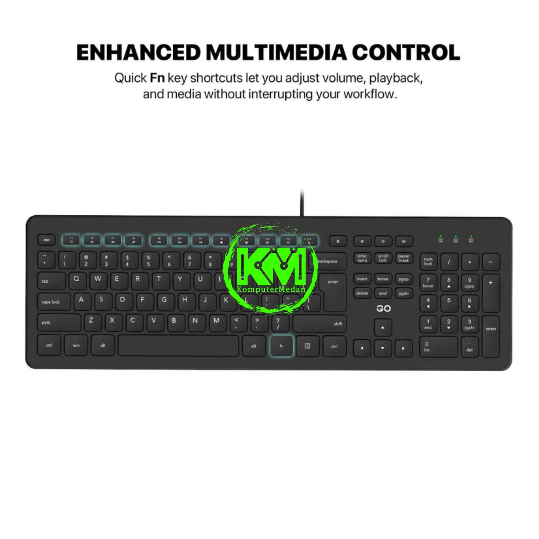 FANTECH GO K214 KEYBOARD OFFICE BLACK - Image 3