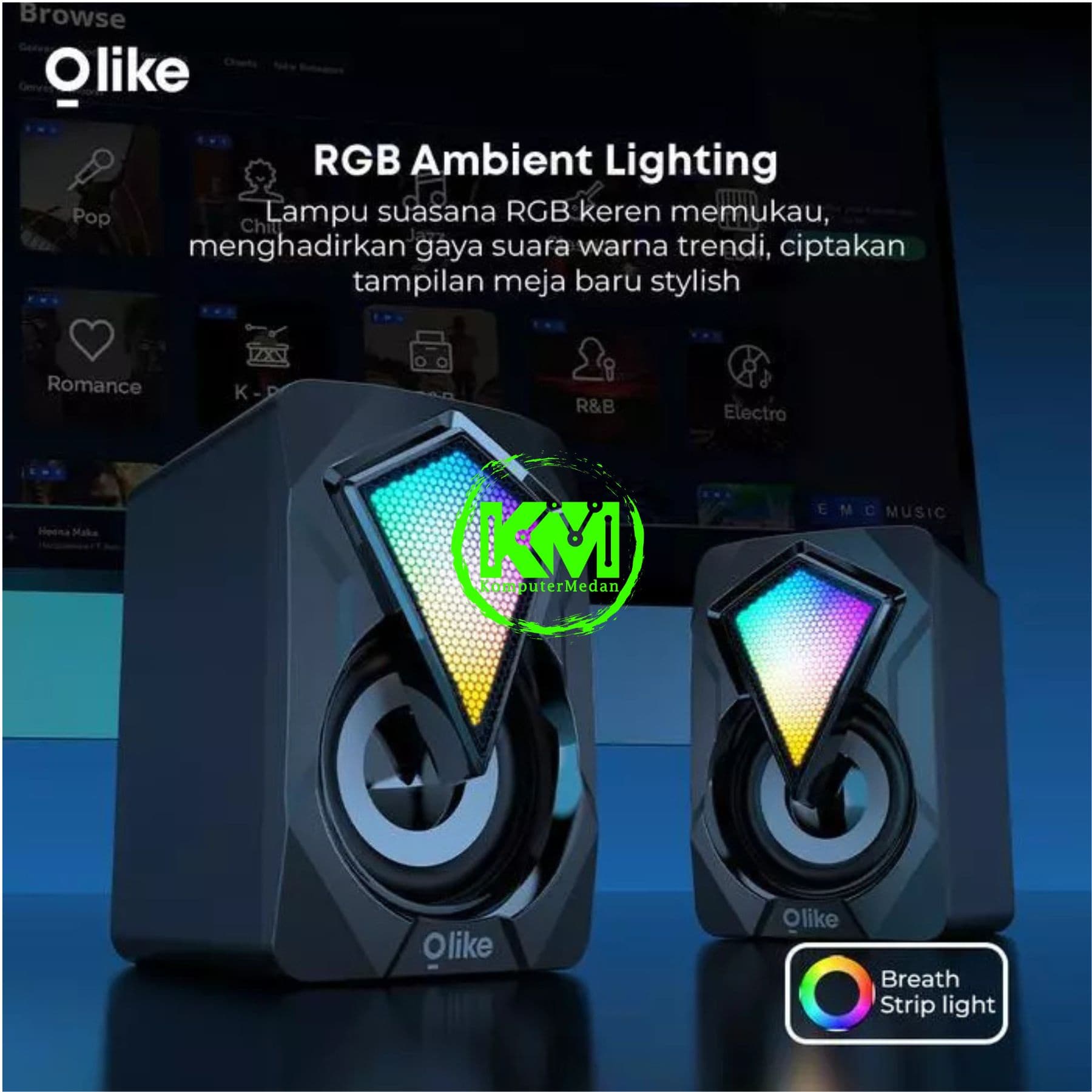 OLIKE MULTIMEDIA SPEAKER SC07 RGB - Image 5