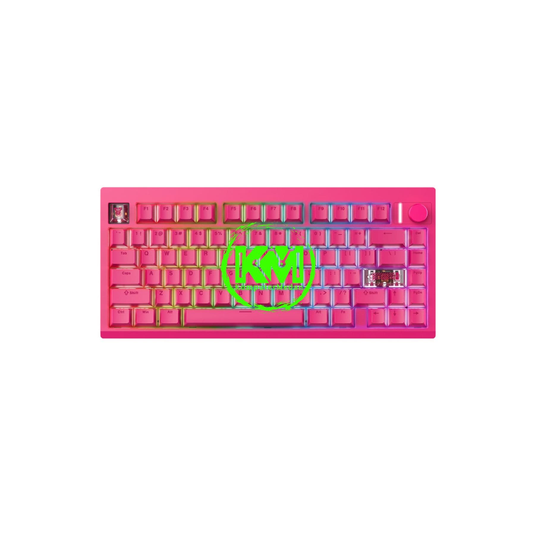 FANTECH MAXFIT 8 MK921 MECHANICAL KEYBOARD - BLACK/WHITE/PINK (SWITCH BROWN/WHITE) - Image 4