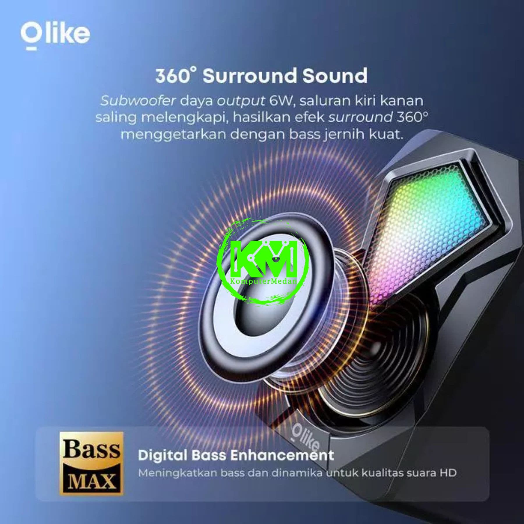 OLIKE MULTIMEDIA SPEAKER SC07 RGB - Image 4