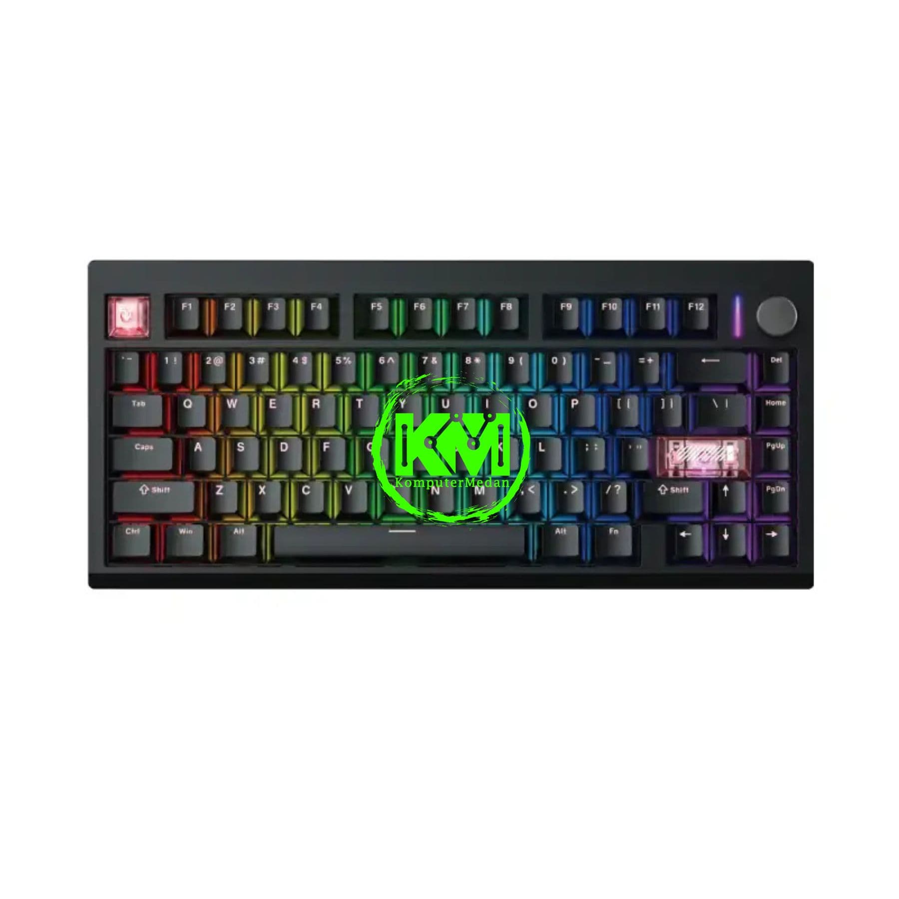 FANTECH MAXFIT 8 MK921 MECHANICAL KEYBOARD - BLACK/WHITE/PINK (SWITCH BROWN/WHITE) - Image 2
