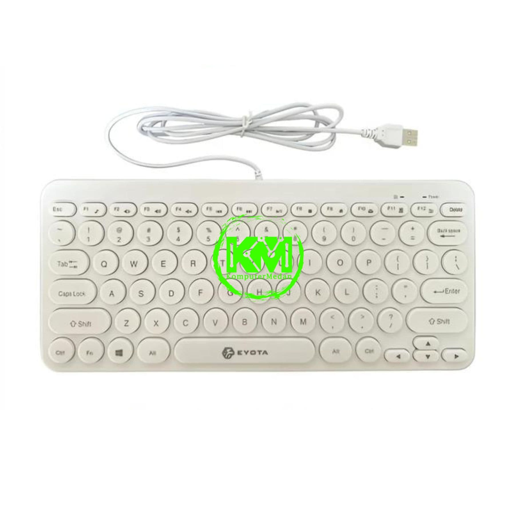 EYOTA KM380 KEYBOARD MINI - WHITE - Image 1