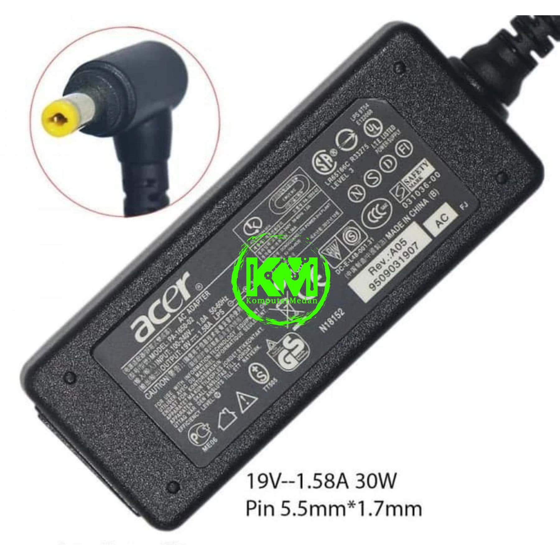 ACER ADAPTOR MINI ORIGINAL 19V-1.58A
