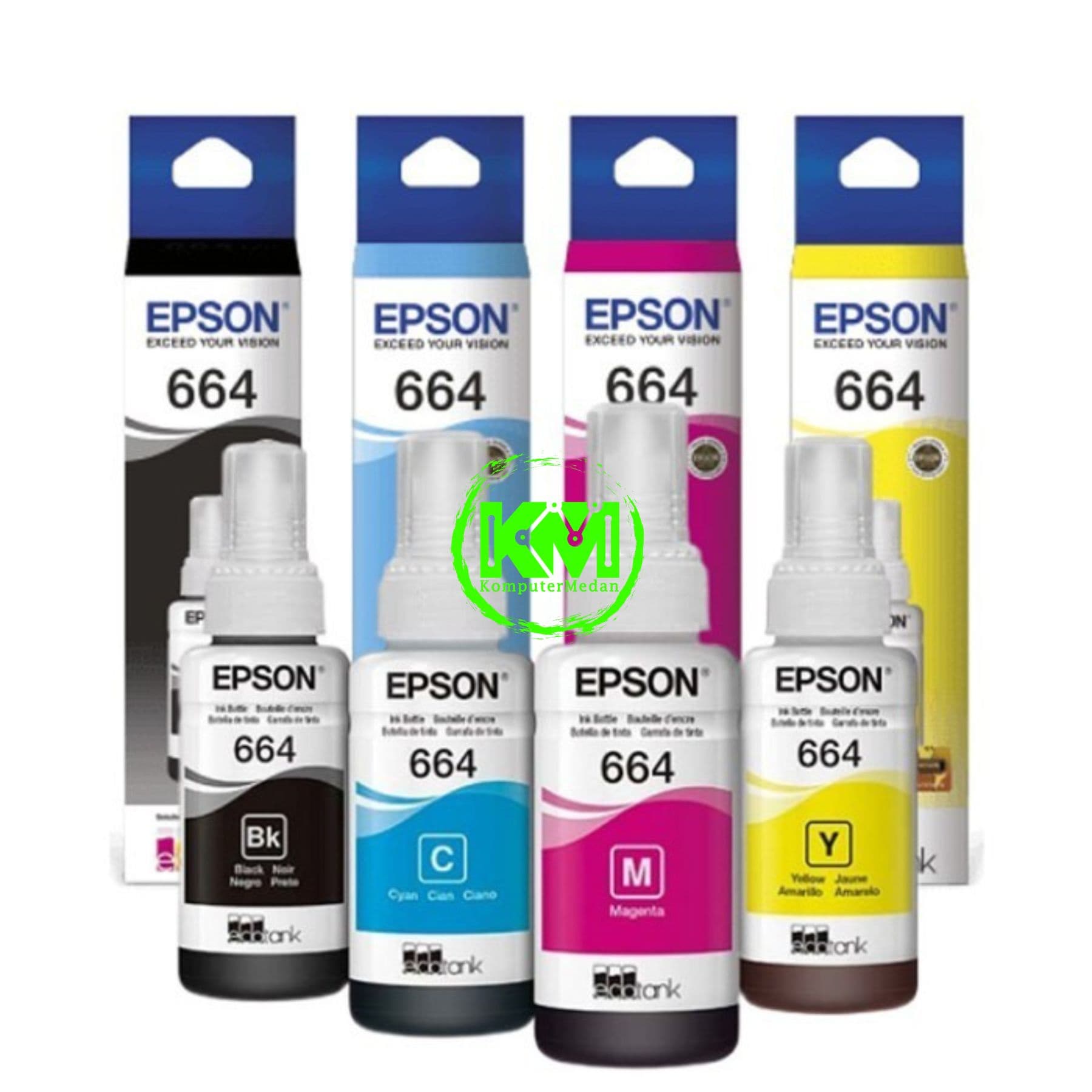 EPSON TINTA PRINTER 664 (BLACK,CYAN,MAGENTA,YELLOW) - Image 1