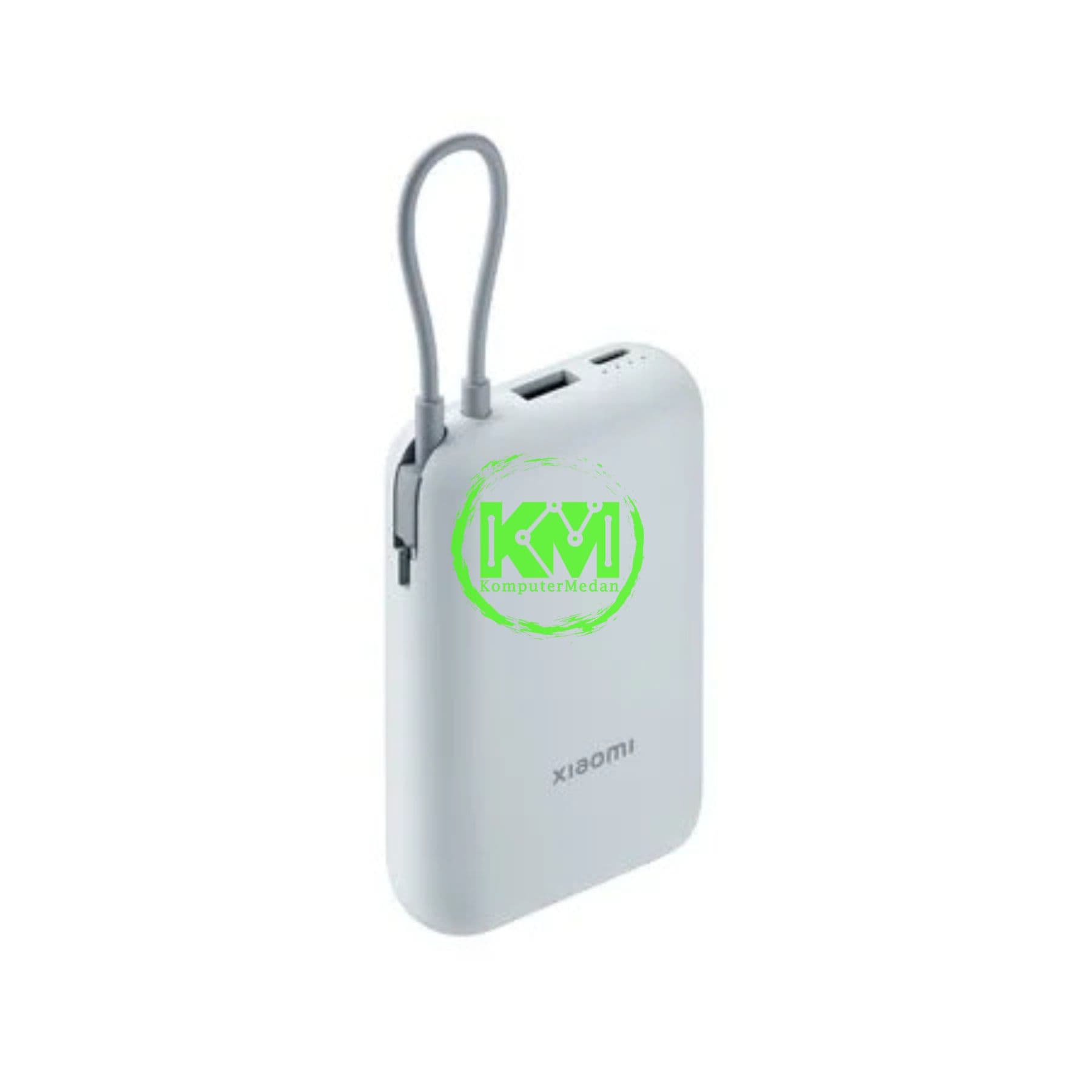 XIAOMI POWER BANK 10000 MAH INTEGRATED CABLE - ICE BLUE - Image 1