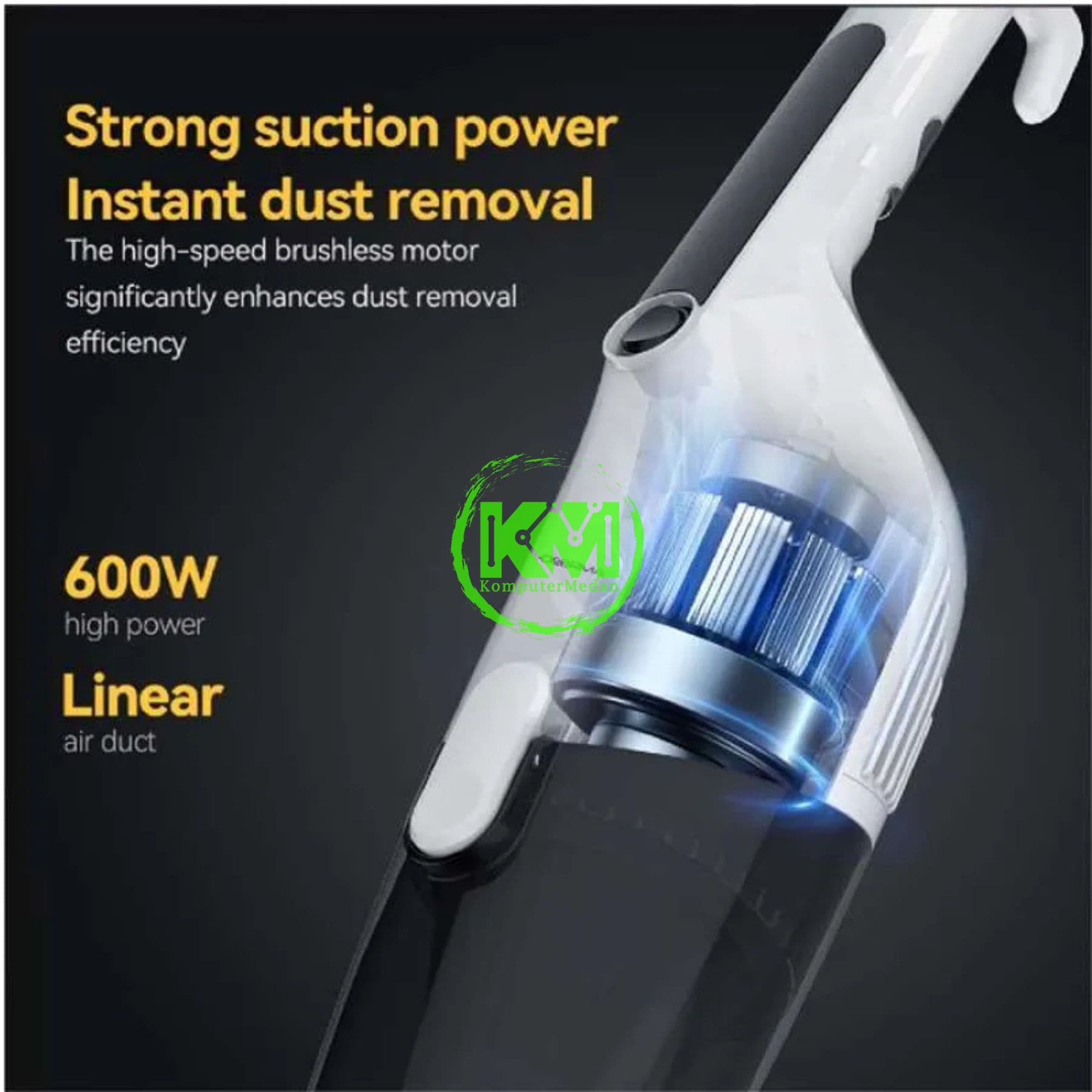 DEERMA VACUUM CLEANER PORTABLE DX120 - GREY - Image 4