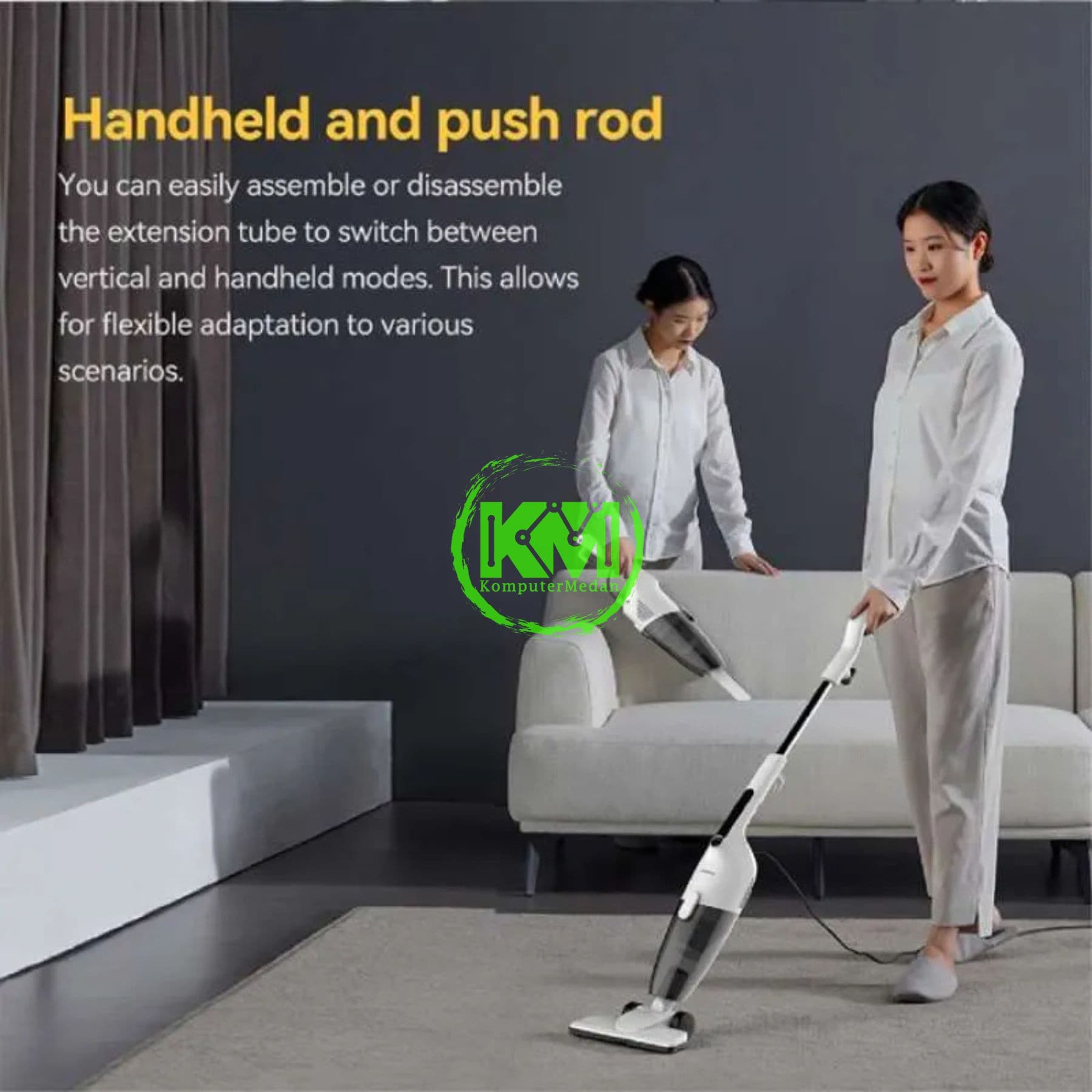 DEERMA VACUUM CLEANER PORTABLE DX120 - GREY - Image 3