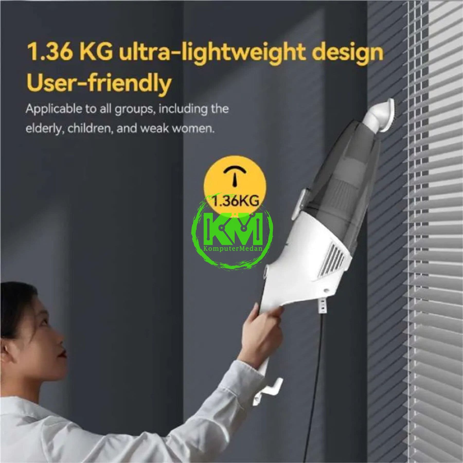 DEERMA VACUUM CLEANER PORTABLE DX120 - GREY - Image 2