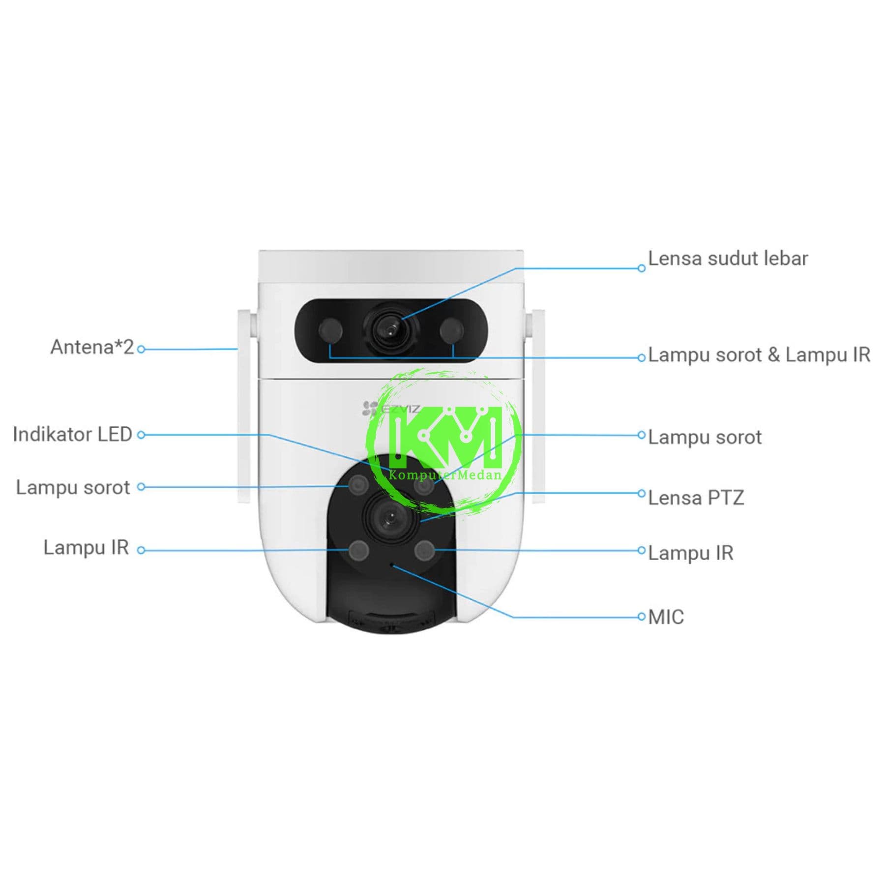 EZVIZ H9C 3MP 2K DUAL LENS SMART HOME - Image 2