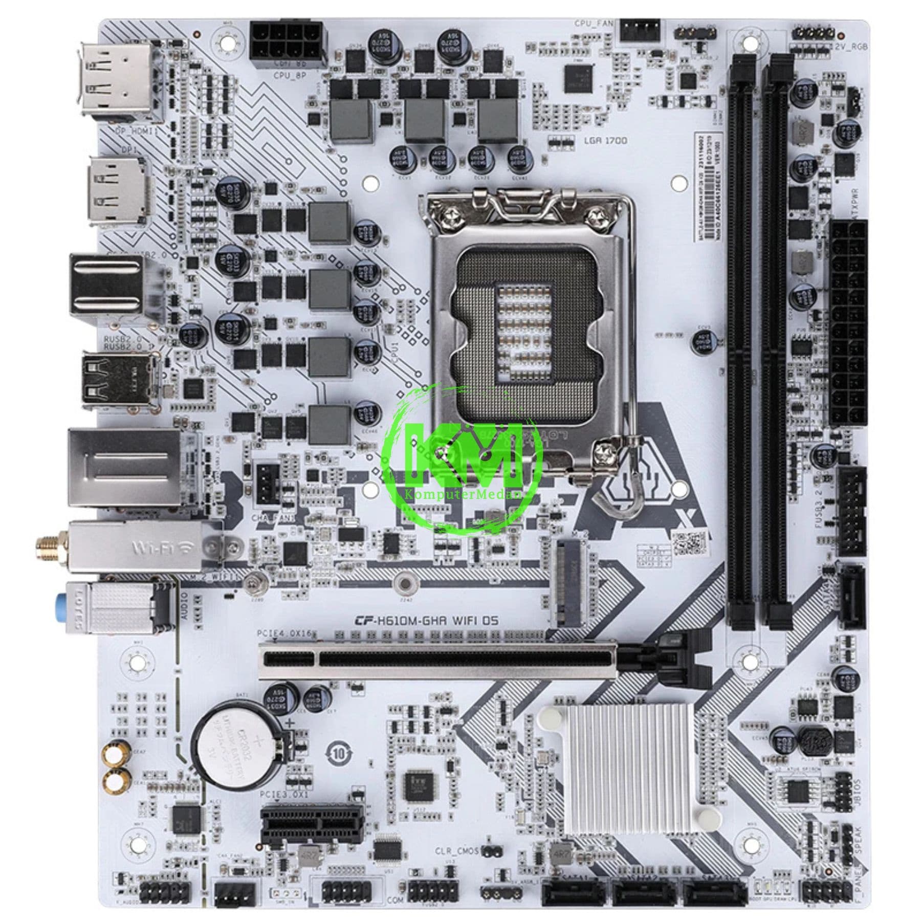 COLORFUL BATTLE-AX H610M-GHA WIFI V20 DDR5 (FULL WHITE SUPPORT ARGB) MOTHERBOARD - Image 2