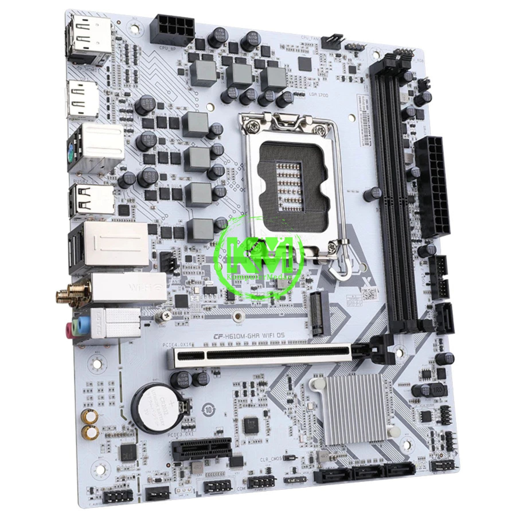 COLORFUL BATTLE-AX H610M-GHA WIFI V20 DDR5 (FULL WHITE SUPPORT ARGB) MOTHERBOARD - Image 3