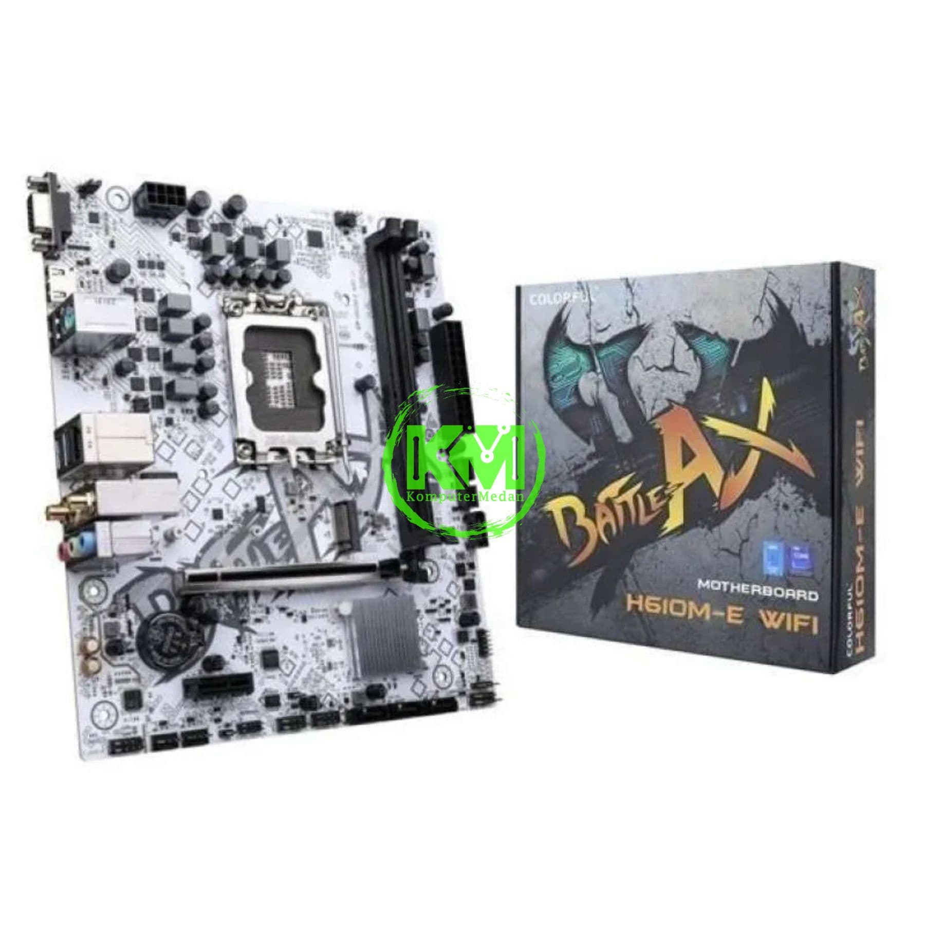 COLORFUL BATTLE-AX H610M-E WIFI V20/V21 DDR4 (WHITE) MOTHERBOARD