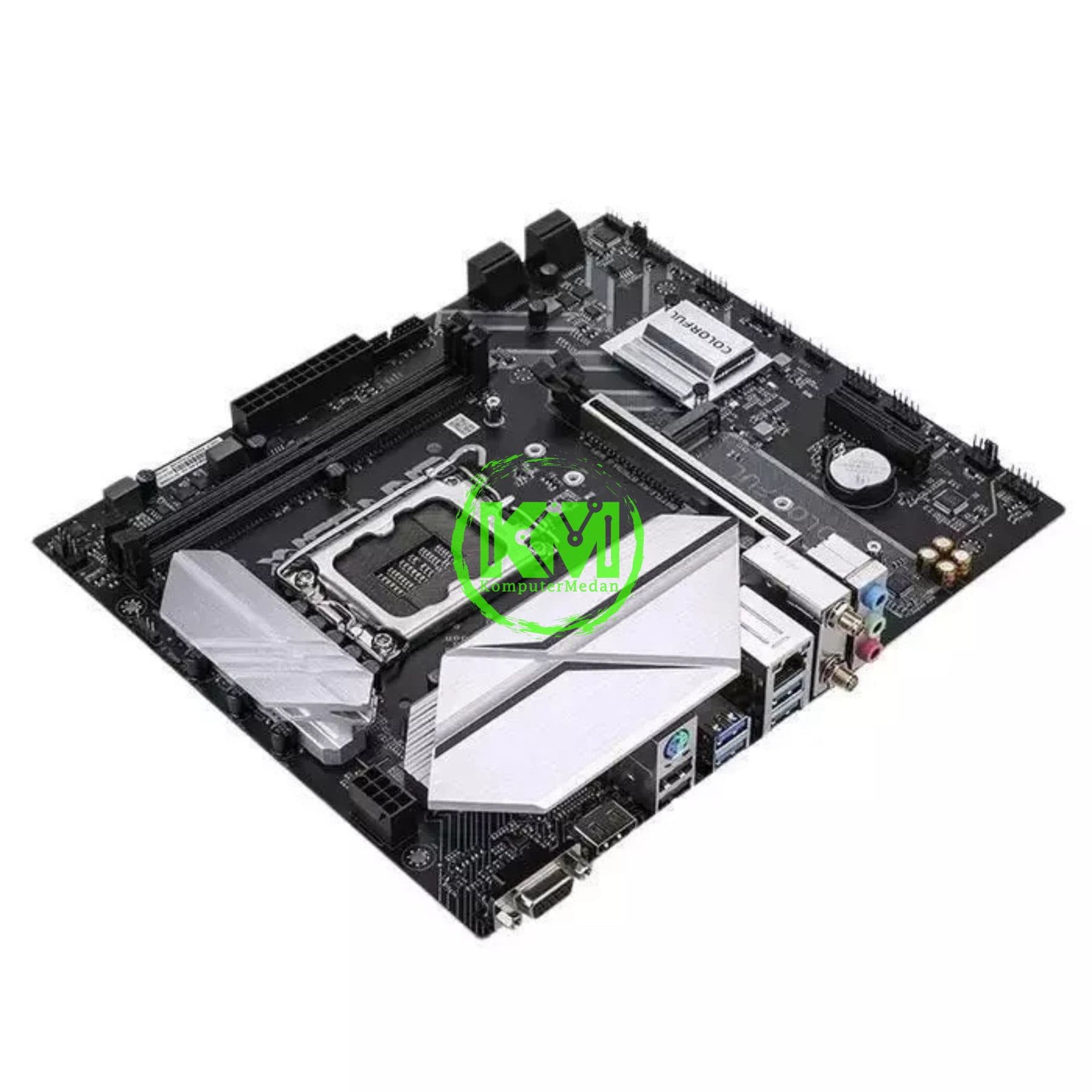 COLORFUL BATTLE-AX B760M-G WIFI V20A DDR4 (WHITE HEATSINK 2xM.2 NVME) MOTHERBOARD - Image 1