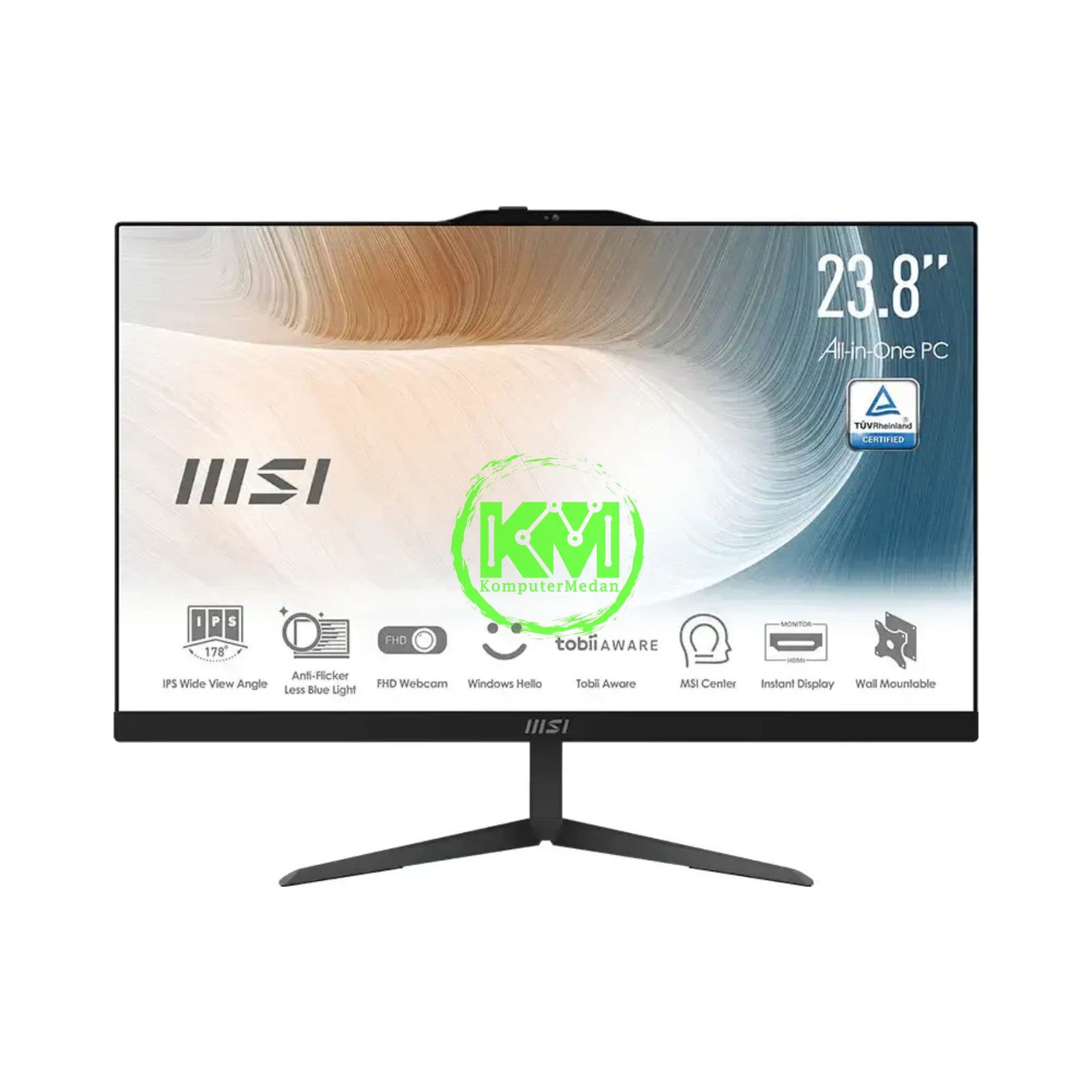 MSI 9S6-AE0711-832 MODERN AM242 12M "23.8" PC AIO - BLACK - Image 1
