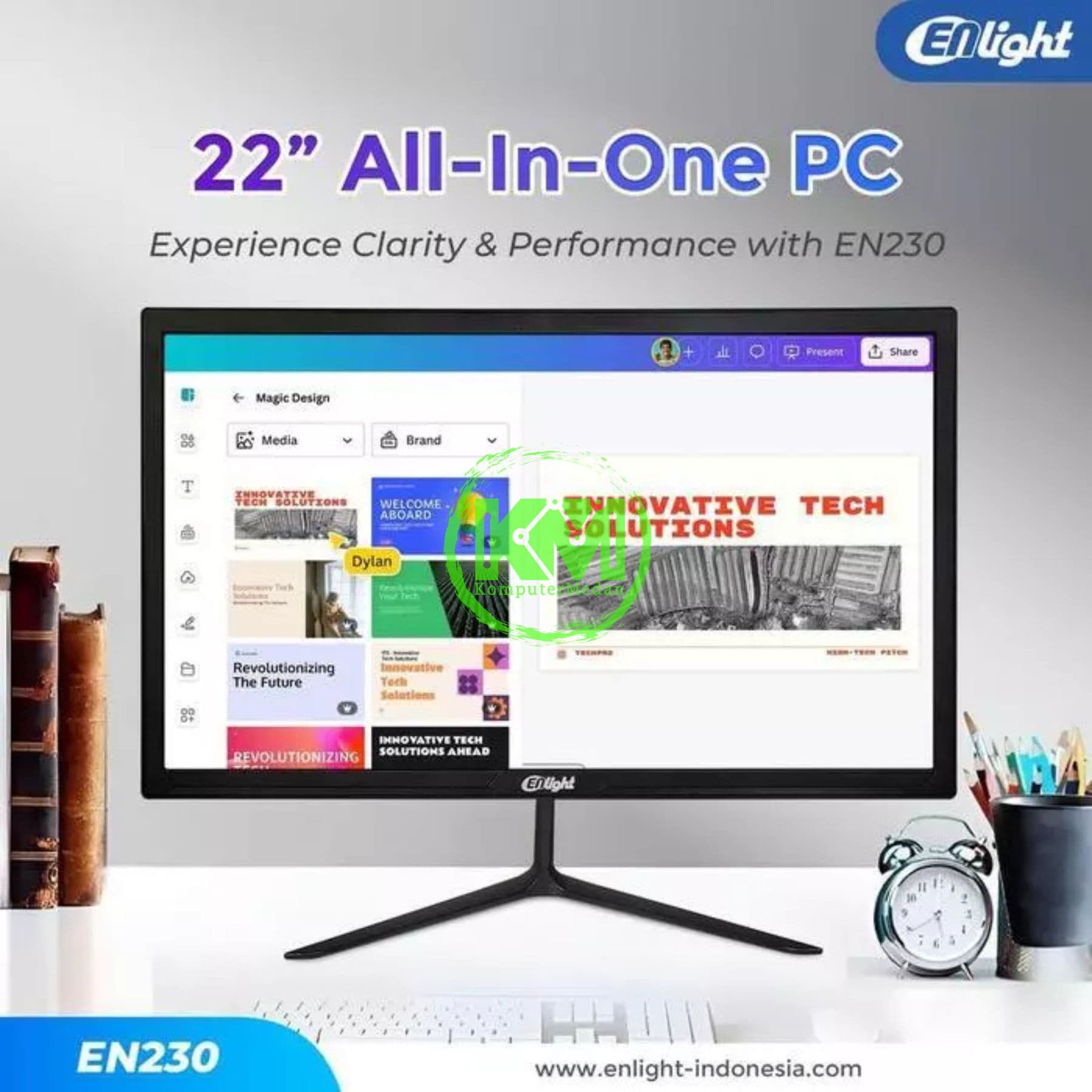 ENLIGHT EN230 (21,5") INCLUDE i3-7100 SSD M.2 PC AIO - Image 4