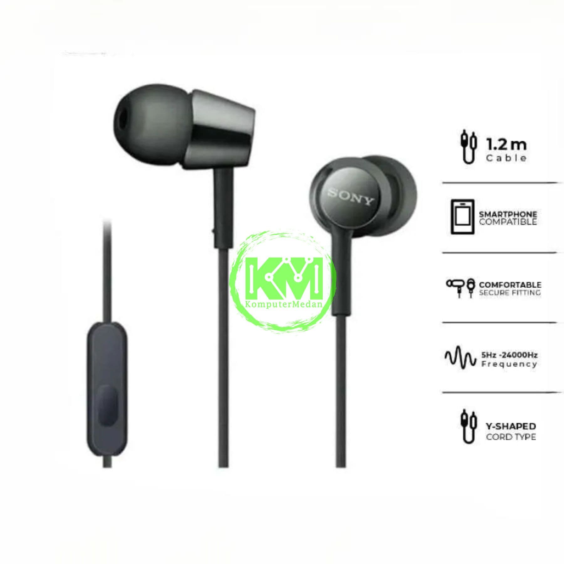 SONY MDR-EX15AP IN-EAR HEADPHONE BZE - BLACK (VE) - Image 3
