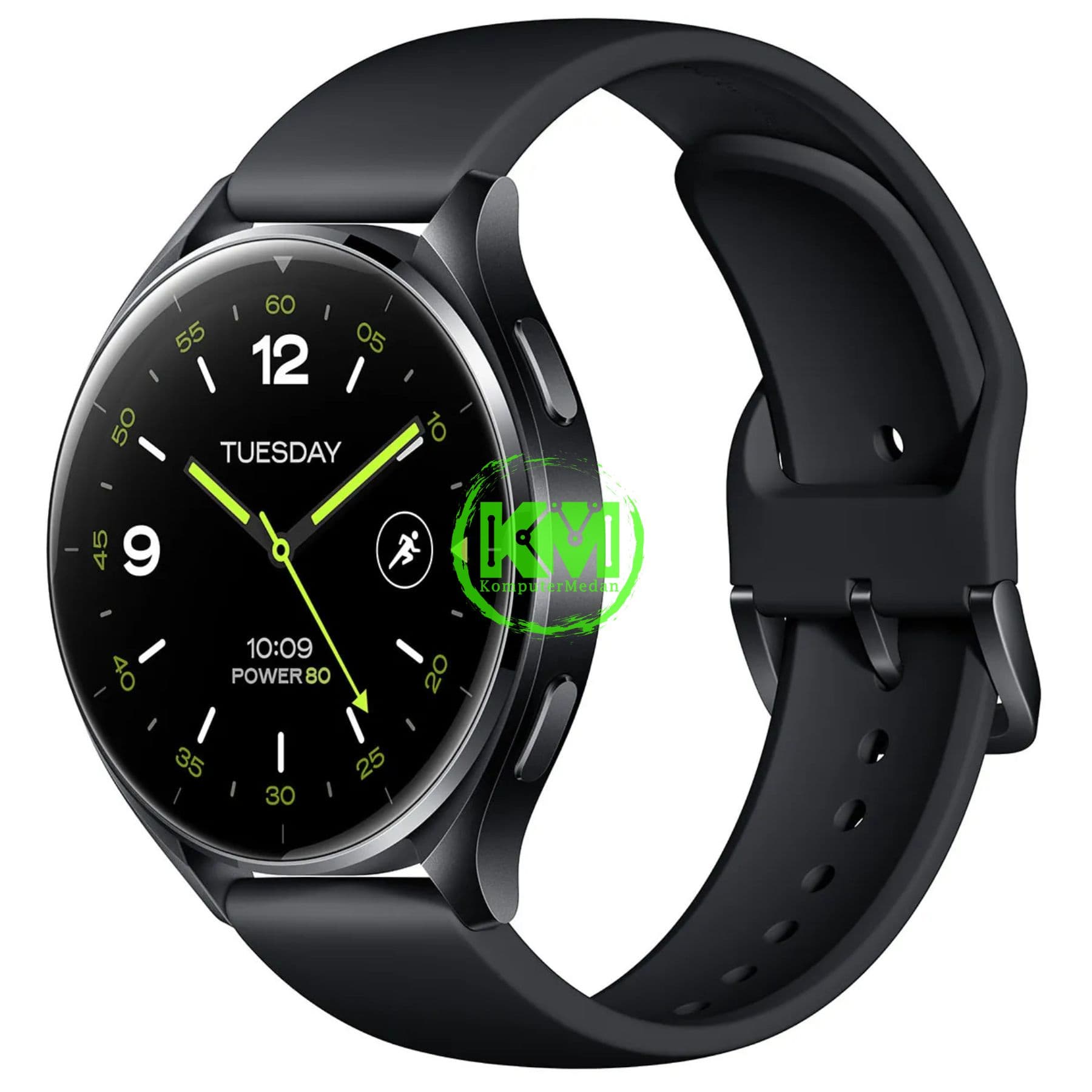 XIAOMI WATCH 2 BLACK CASE WITH BLACK TPU STRAP - Image 2