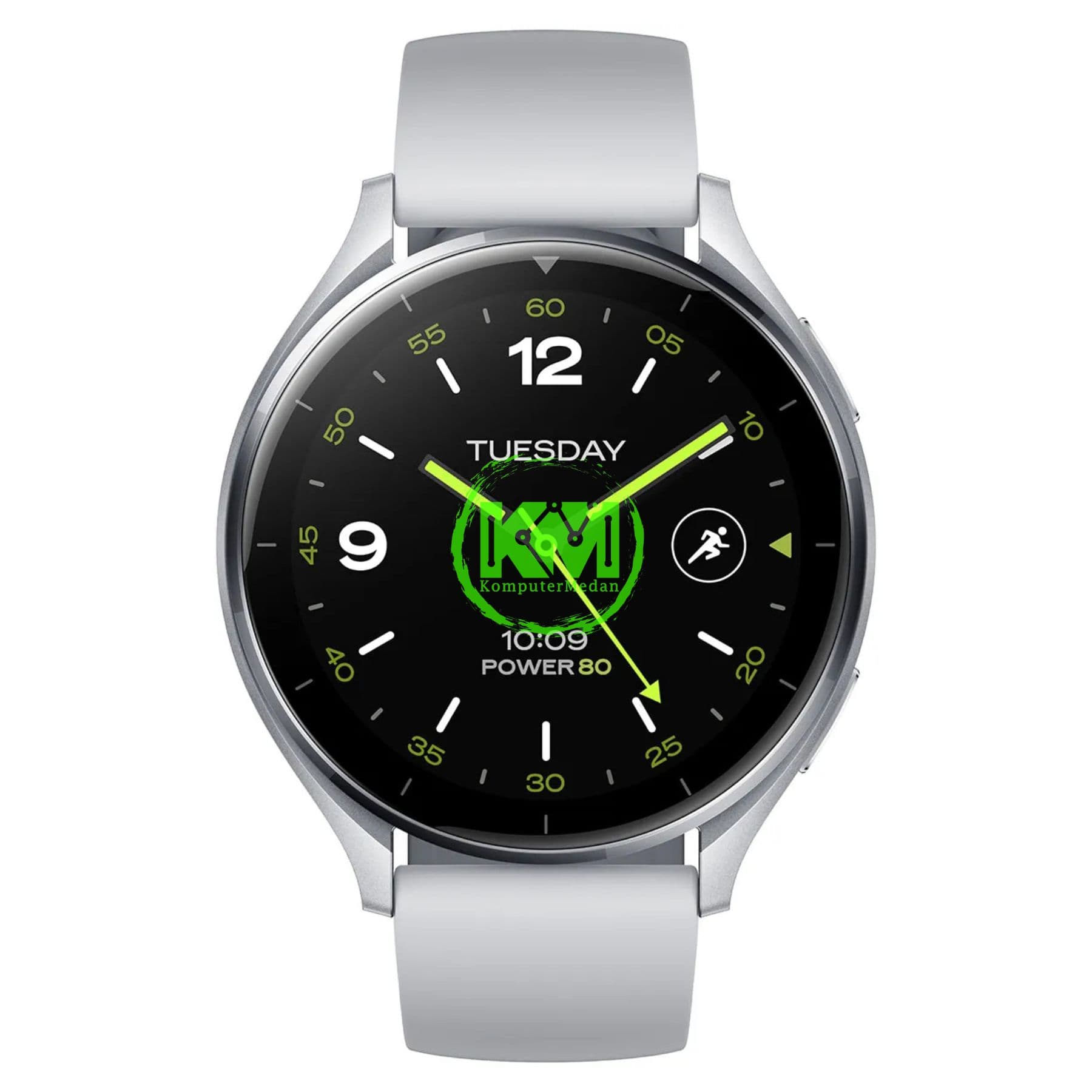 XIAOMI WATCH 2 SILVER CASE WITH GRAY TPU STRAP - Image 1
