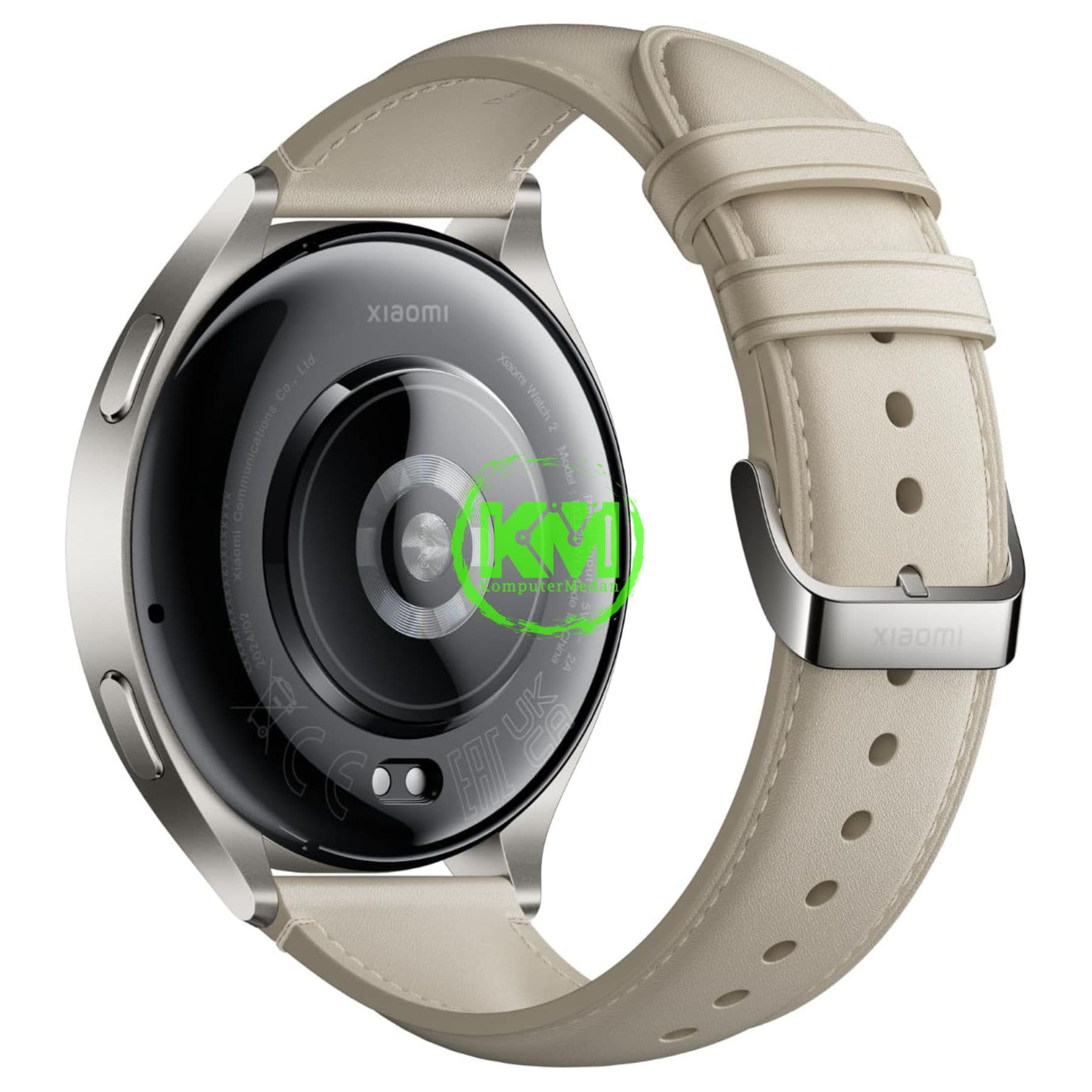 XIAOMI WATCH 2 TITAN GRAY CASE WITH WHITE LEATHER STRAP - Image 4