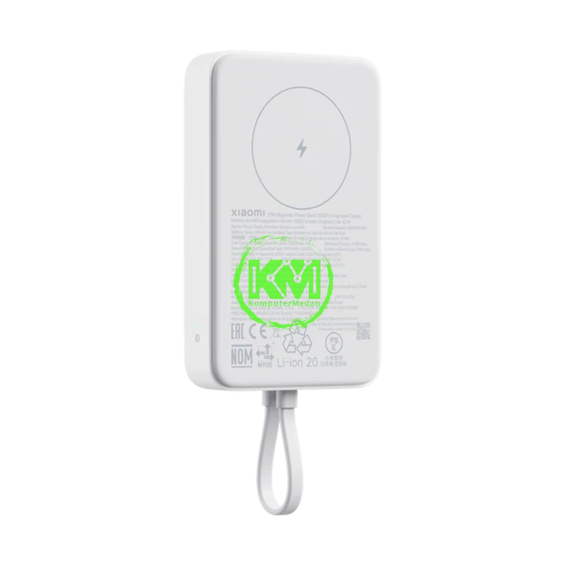 XIAOMI 33W MAGNETIC POWERBANK 10000MAH (INTEGRATED CABLE) WHITE - Image 3