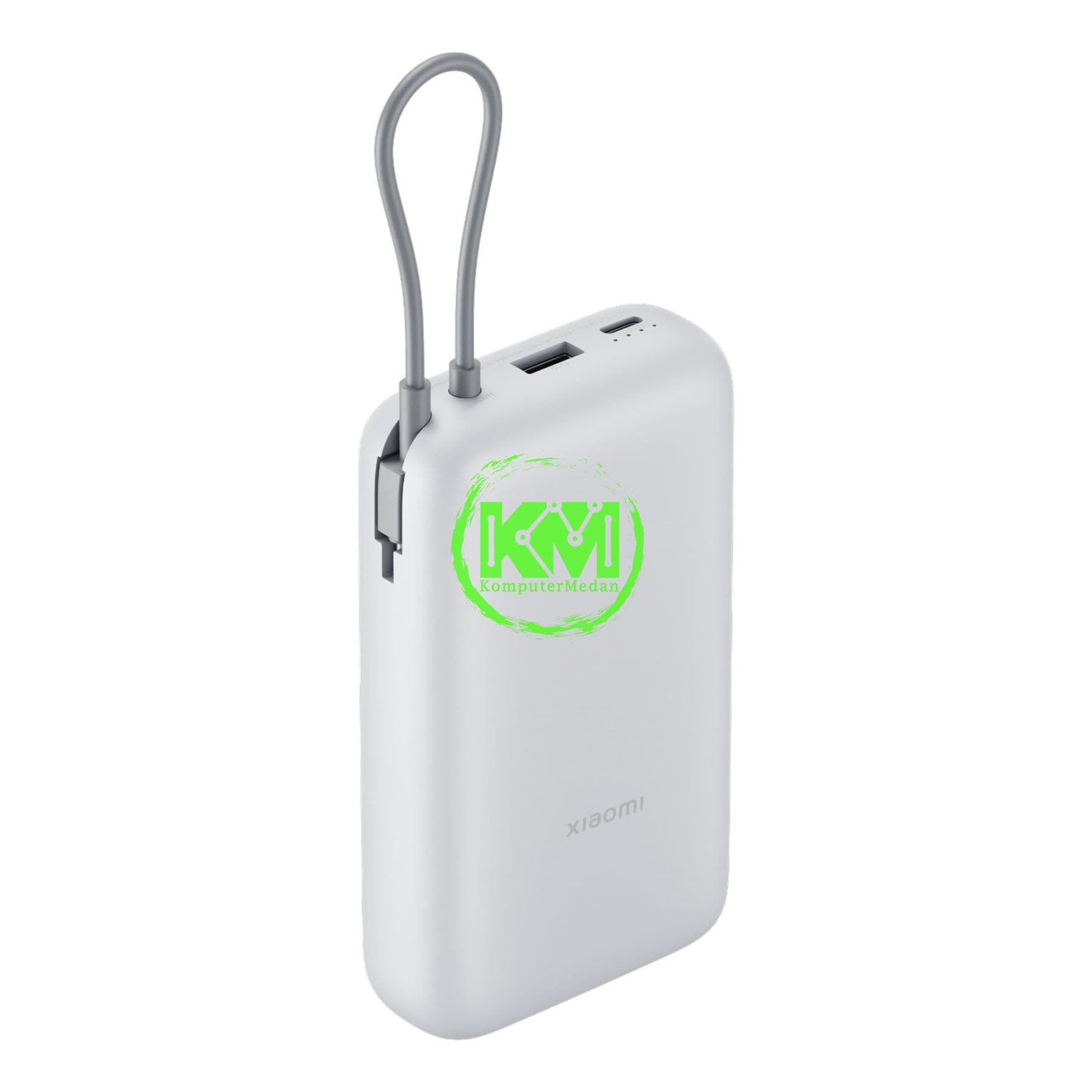 XIAOMI POWERBANK 20000MAH (INTEGRATED CABLE) TH LIGHT GRAY - Image 1
