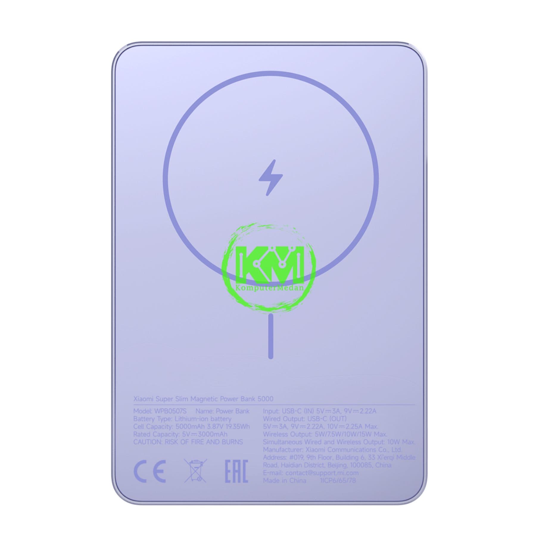 XIAOMI SUPER SLIM MAGNETIC POWERBANK 5000 - PURPLE