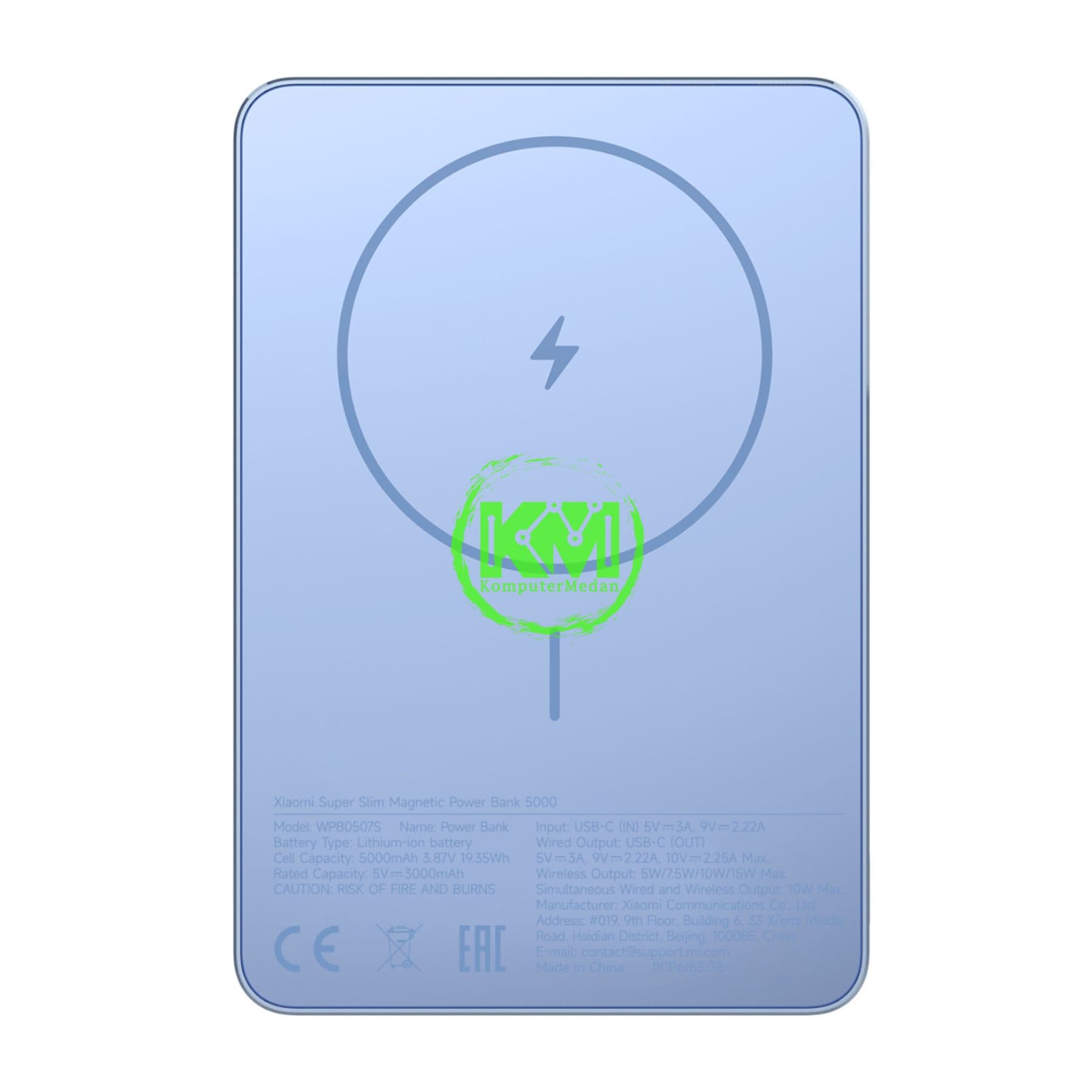 XIAOMI SUPER SLIM MAGNETIC POWERBANK 5000 - BLUE
