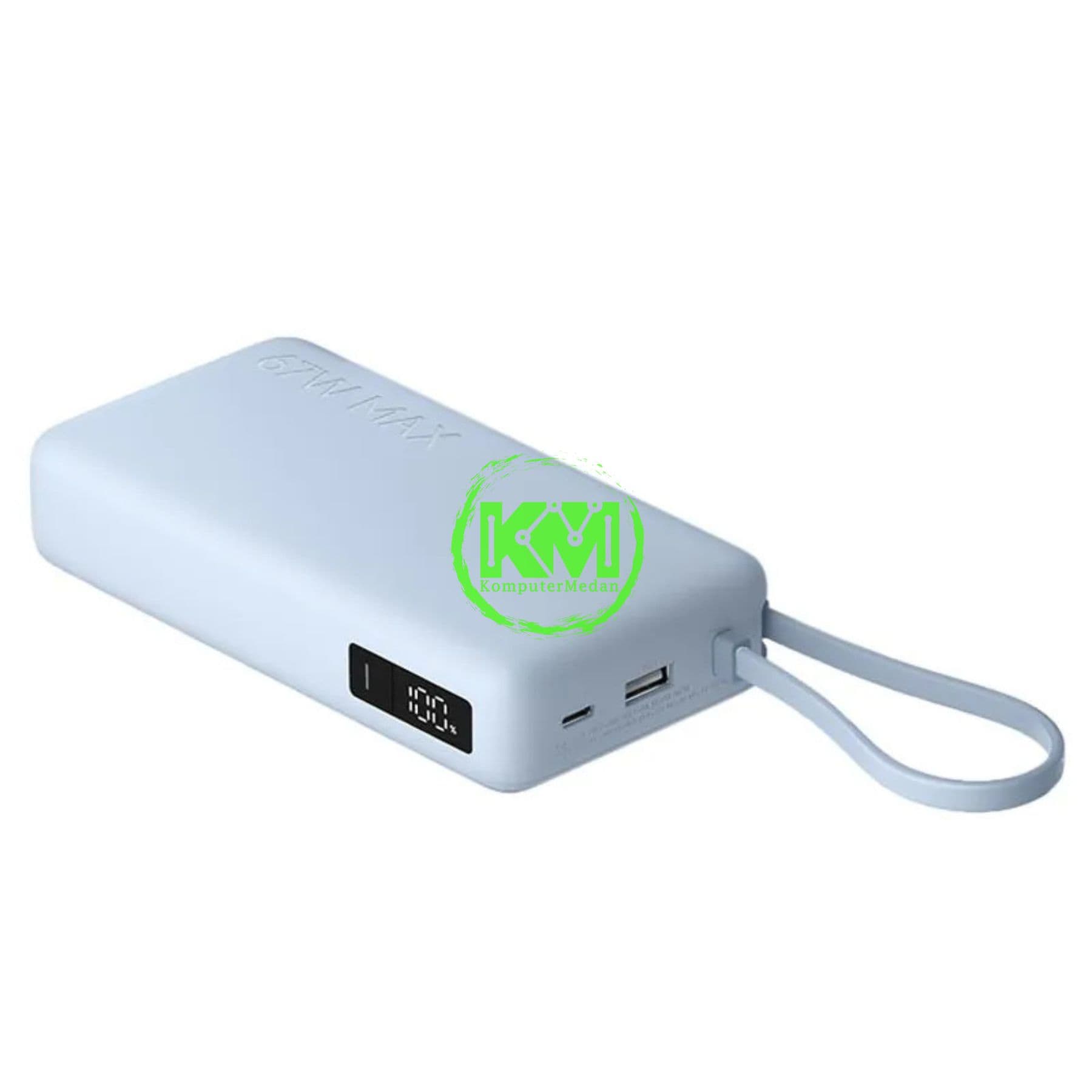 XIAOMI 67W POWERBANK 20000 (INTEGRATED CABLE) ICE BLUE - Image 3