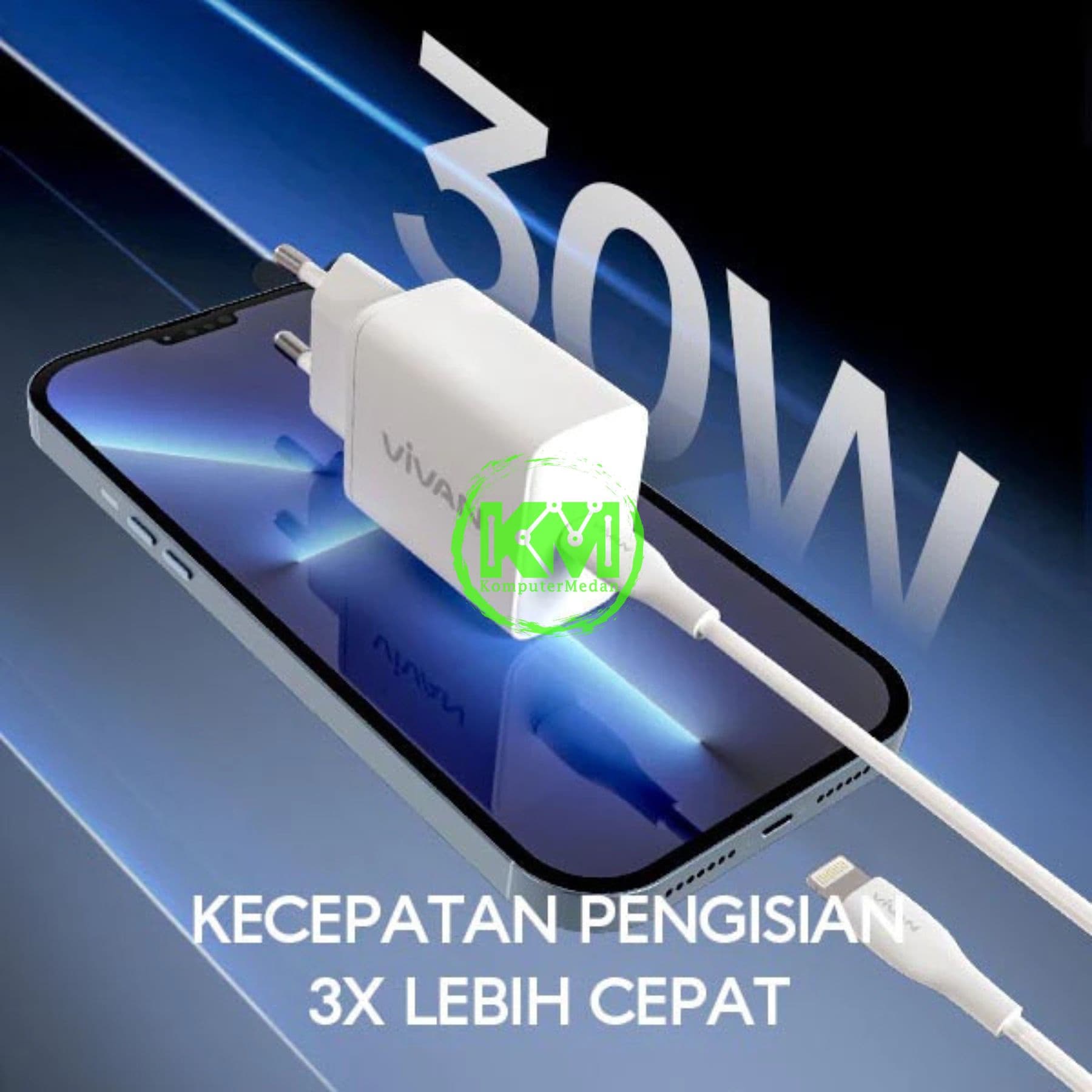 VIVAN CHARGER C30SL (PD 30W, FREE KABEL C TO LIGHTNING) - Image 2