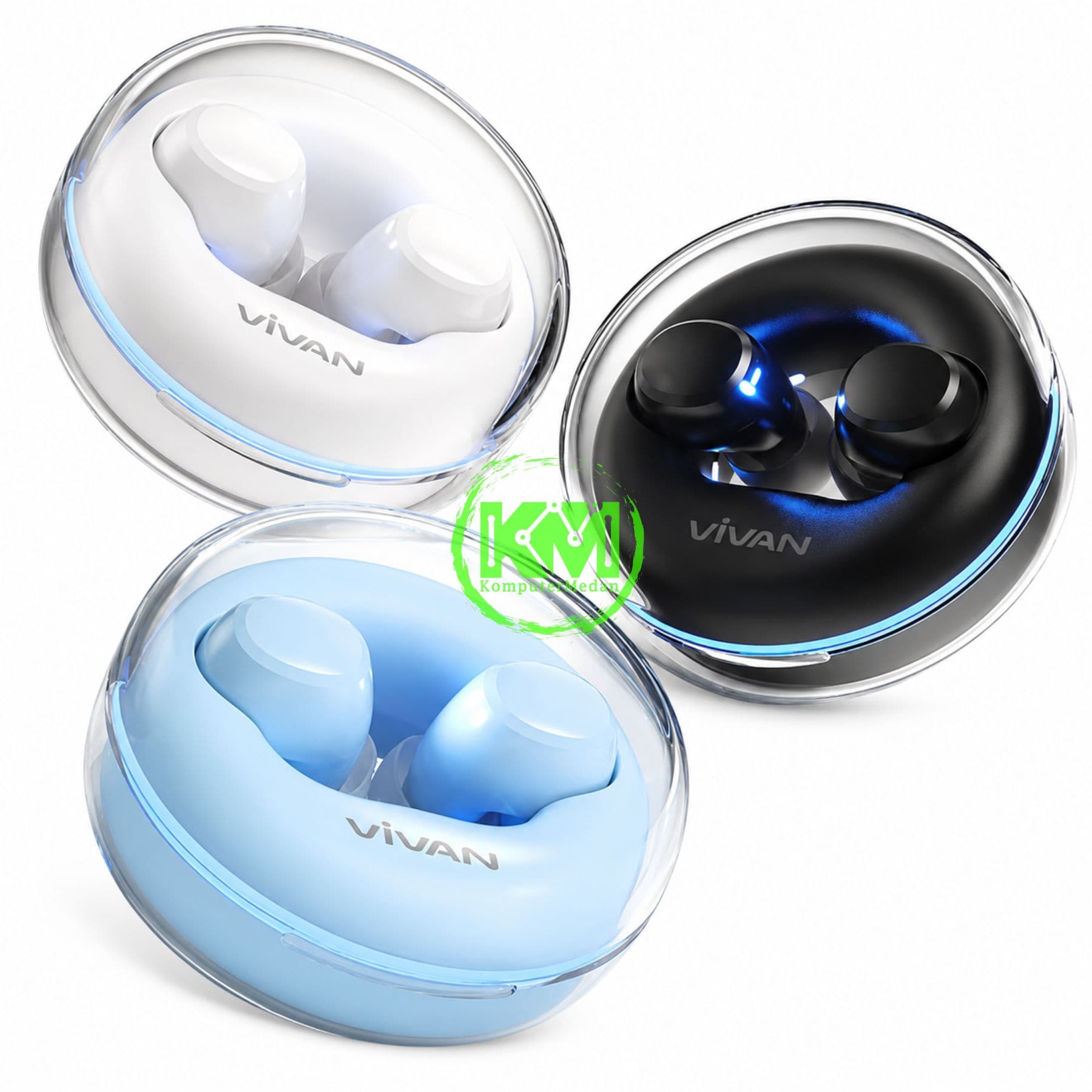 VIVAN EARBUDS SPACE MINI ( BT 5.4, 38MS, MINI DAN RINGAN, TYPE C FAST CHARGING, 36JAM DAYA TAHAN )