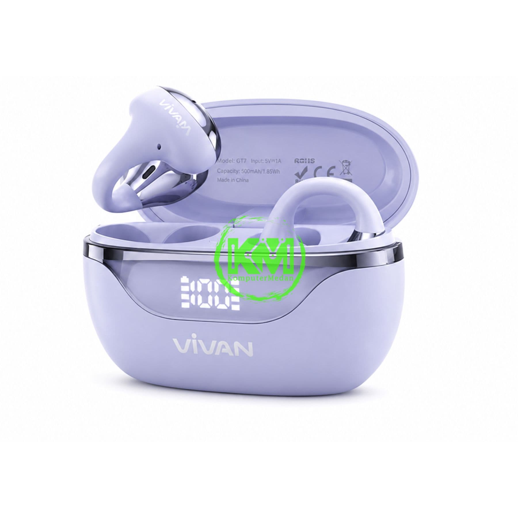 VIVAN OWS FREEGO CO2 ( BT FLASH CONNECT 6.0, ENC, DT 7.0, BATTERY DISPLAY, 52 JAM DAYA TAHAN, TYPE C FAST CHARGING ) - Image 3